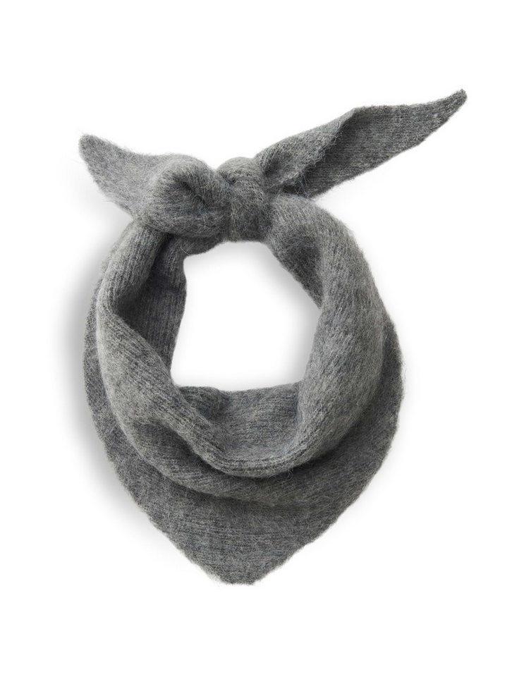 OPUS Strickschal Amaribel scarf aus weichem Strick, Dreiecksform mit feiner Rippung und besonders flauschigem Griff