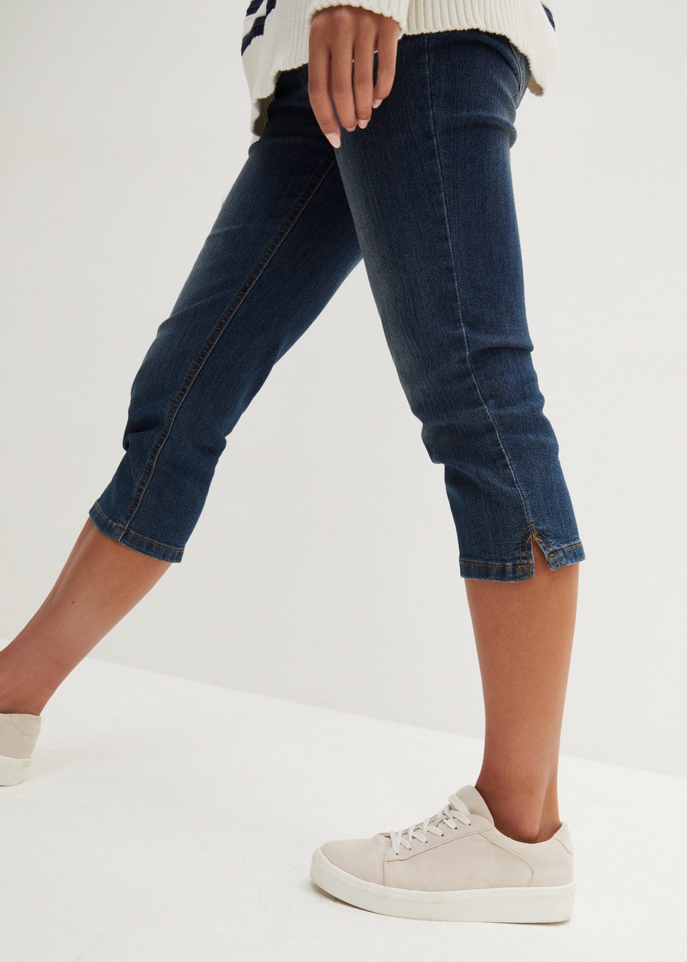 bonprix Caprijeans 3/4-Capri-Look, Five-Pocket Style, Regular Fit, schmale Beinform
