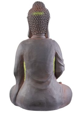 NEUSTEIN Buddhafigur XXL Antiker Buddha 50cm braun / grün Garten Deko Figur Skulptur Feng Shui Meditation