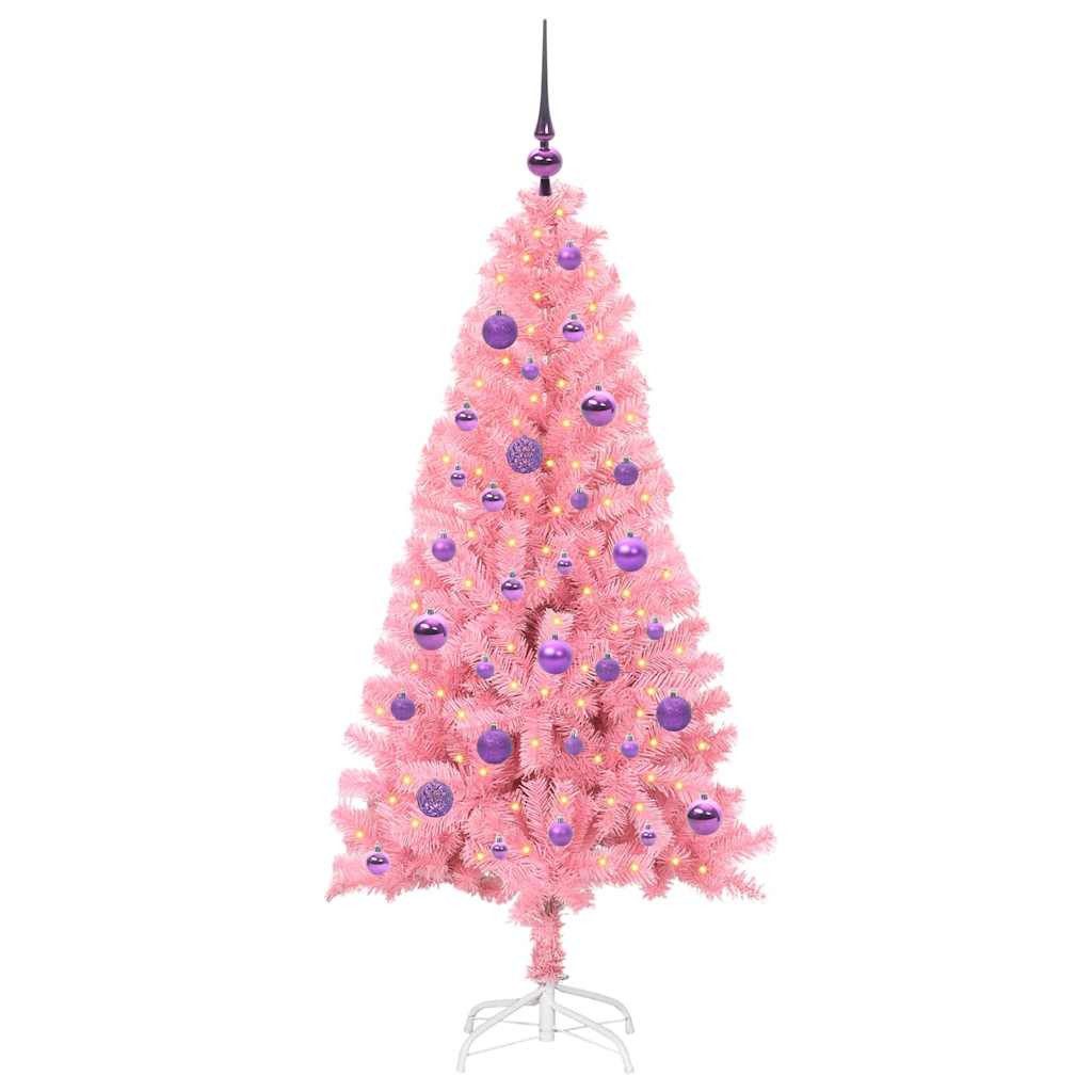 vidaXL Künstlicher Weihnachtsbaum Weihnachtsbaum Rosa 150 cm PVC