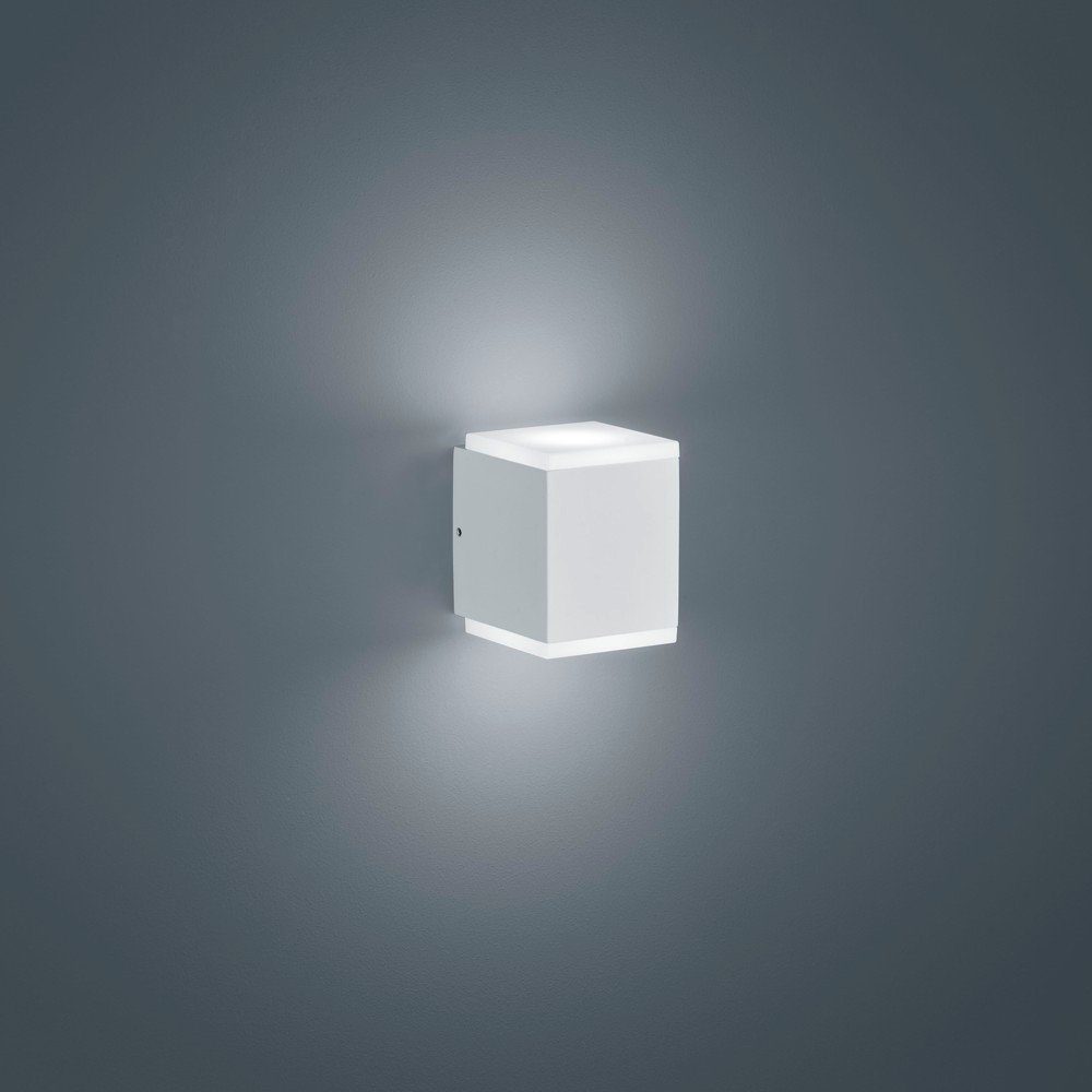 click-licht LED Außen-Wandleuchte LED Wandleuchte Kibo in weiß-matt 2x 5W 800lm IP54, keine Angabe, Leuchtmittel enthalten: Ja, fest verbaut, LED, warmweiss, Aussenlampe, Aussenwandleuchte, Outdoor-Leuchte