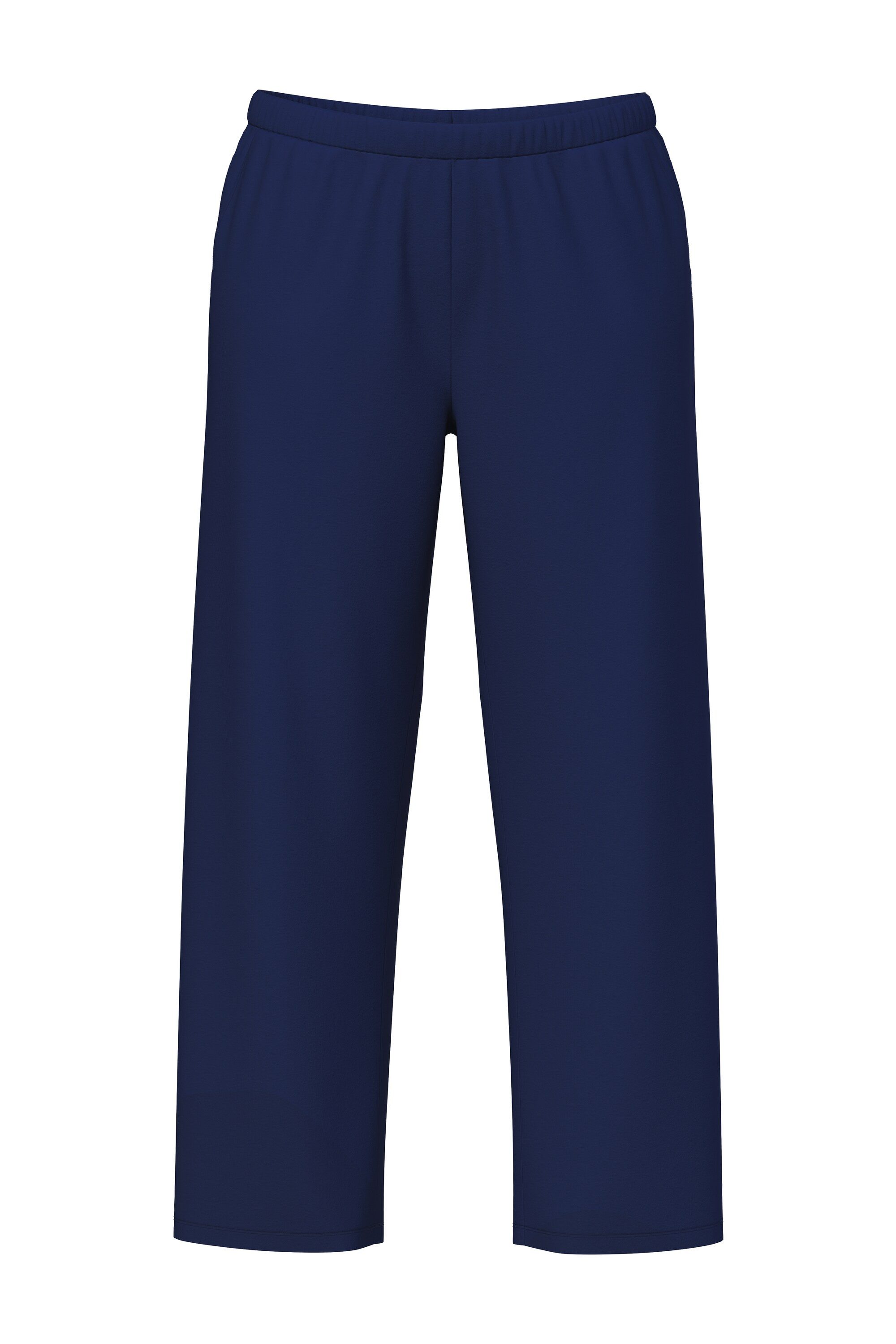 Ulla Popken Pyjama Pyjamahose uni / Herzen langes Bein günstig online kaufen