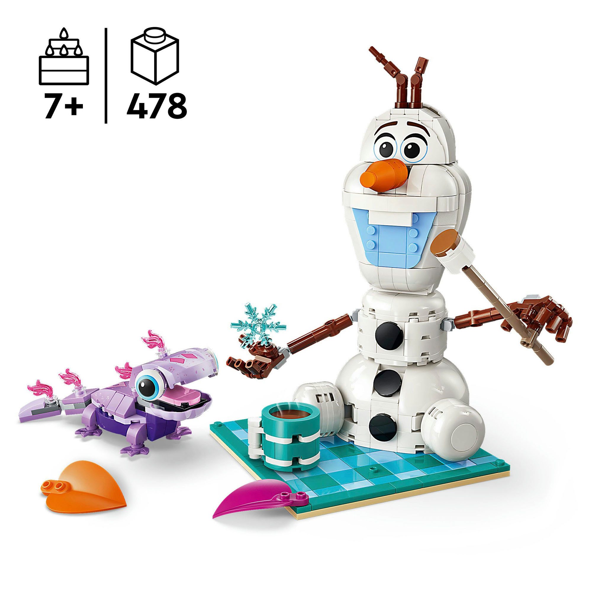 LEGO® Picknickspaß mit Olaf und Bruni (43287), LEGO Disney Princess Konstruktionsspielsteine, (478 St), Made in Europe