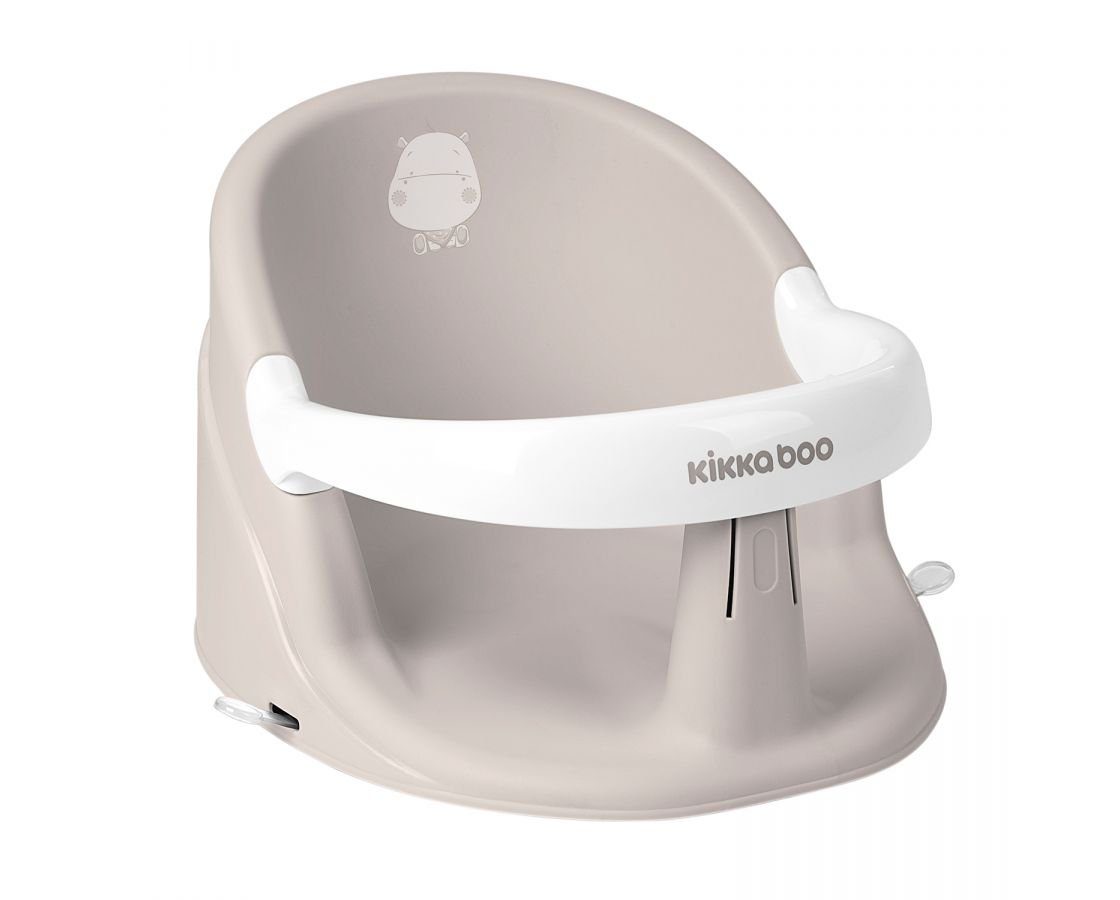 Kikkaboo Badesitz Baby Badewannensitz Bügel Hippo, abnehmbar ergonomische beige Form rutschfest
