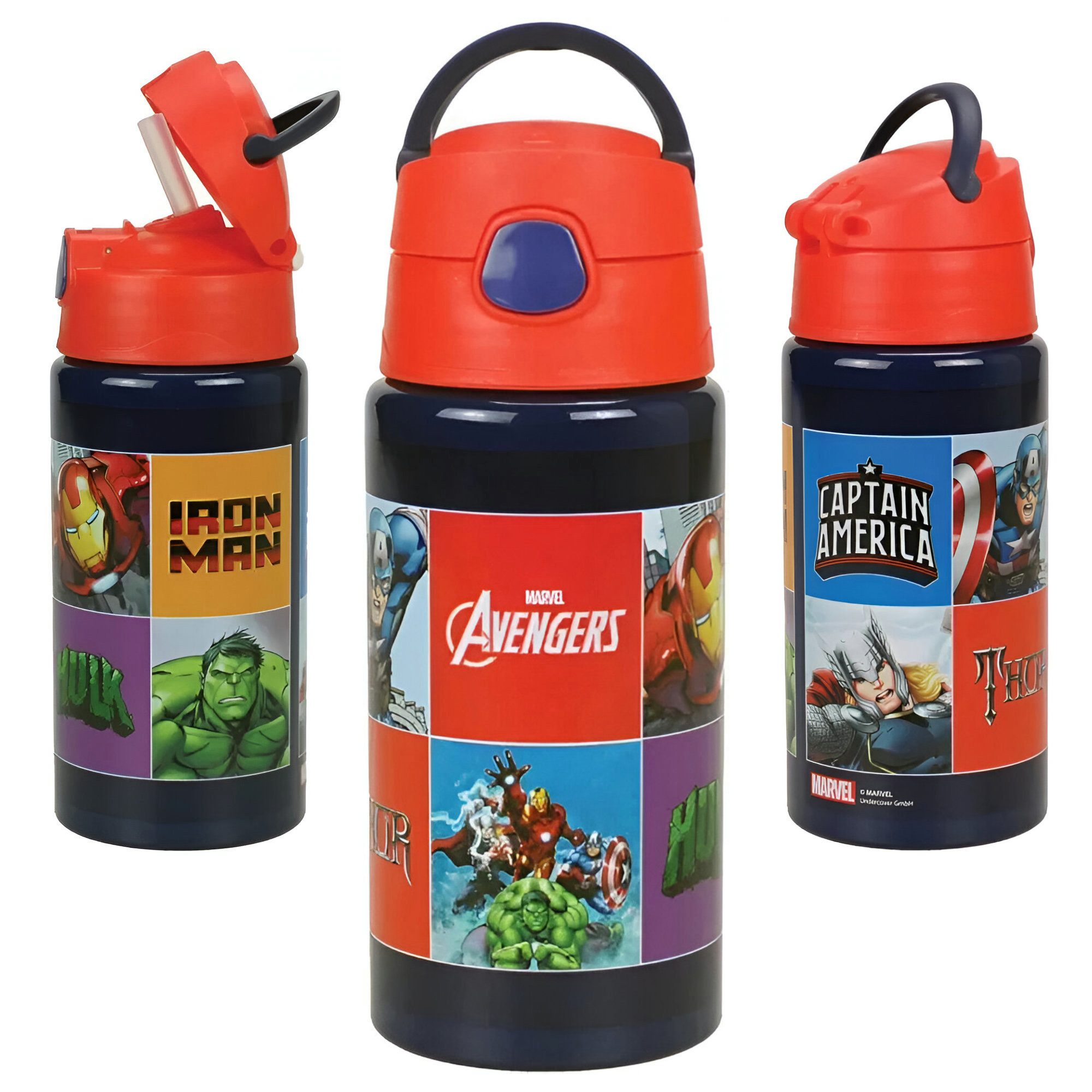 MARVEL Trinkflasche Marvel Avengers Kinder Alu Wasserflasche Flasche 500 ml