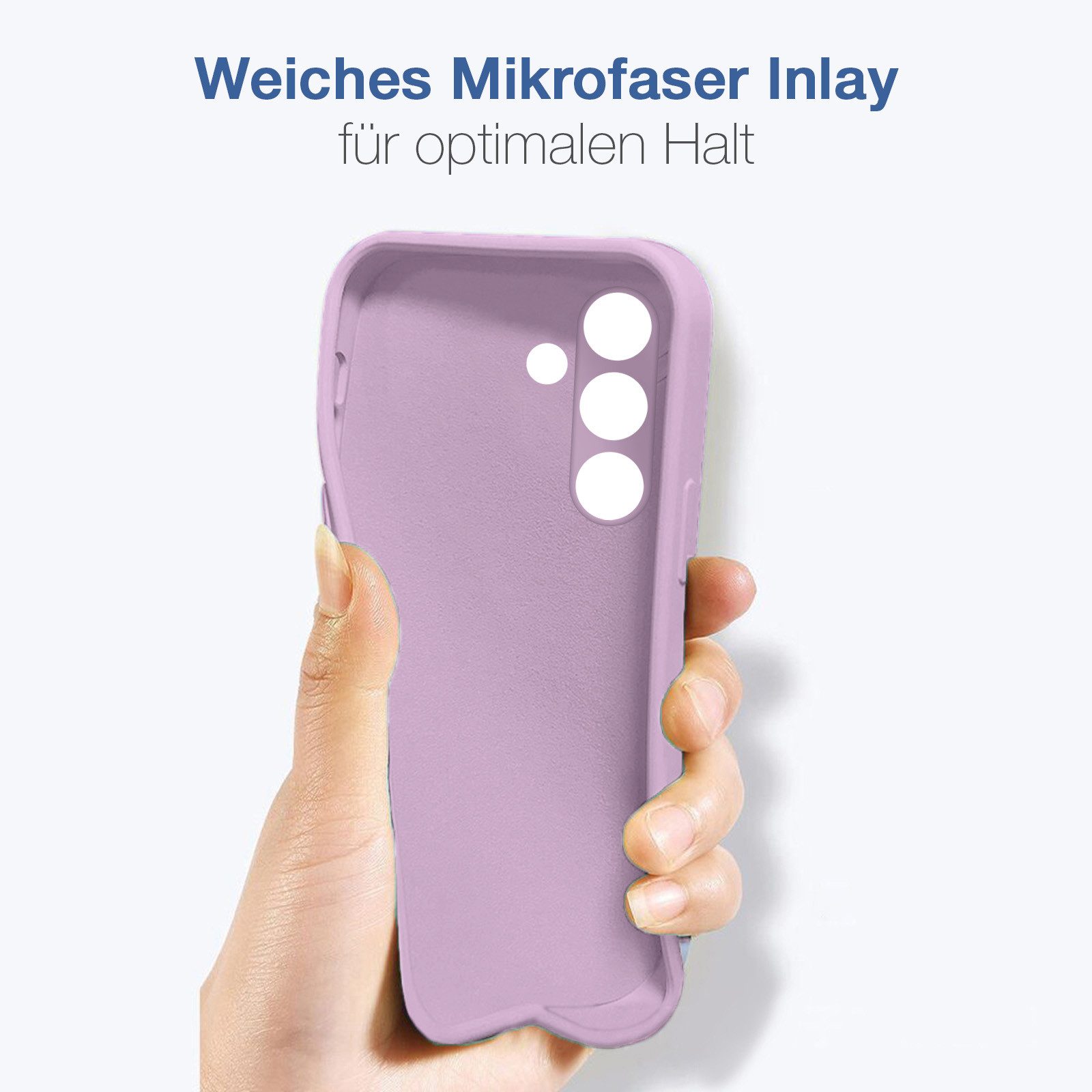 Tec-Expert Handyhülle SoftGrip Cover Hülle für Samsung Galaxy S24 FE, Handy Case Bumper integrierter Kameraschutz flexibel – Bild 2 von 5