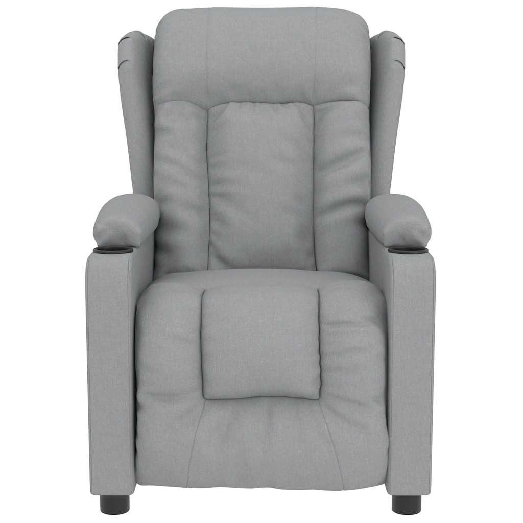 vidaXL Massagesessel Massagesessel Hellgrau Stoff (1-St) günstig online kaufen
