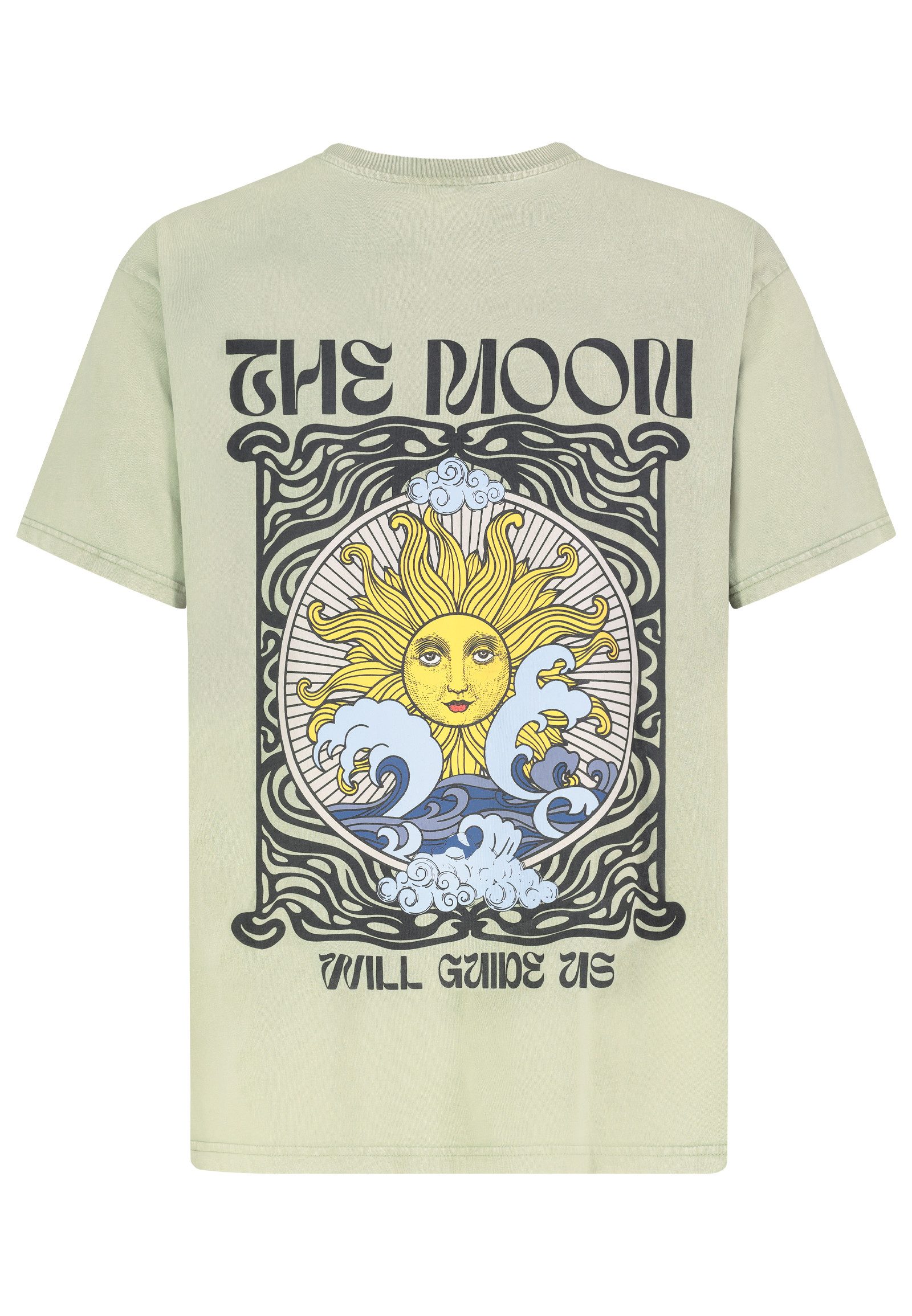 SUBLEVEL T-Shirt Moderne Passform mit modischem Druck für Herren Baumwolle Regular Fit Rundhals Kurzarm bedruckt atmungsaktiv