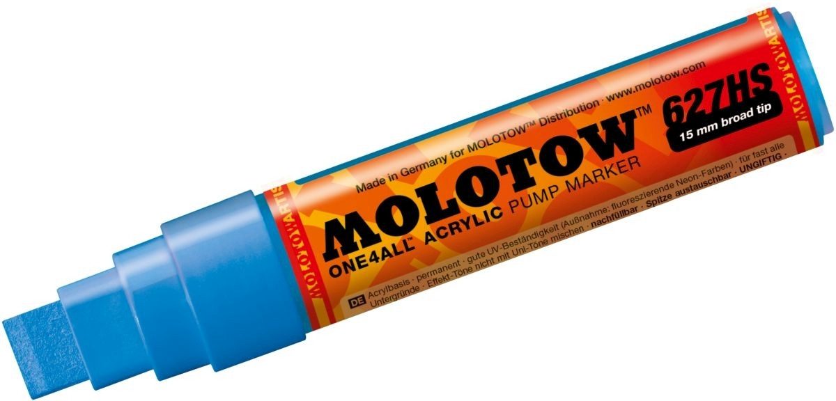 MOLOTOW Permanentmarker Permanentmarker One4All 627 HS nachfüllbar 15mm schockblau mittel