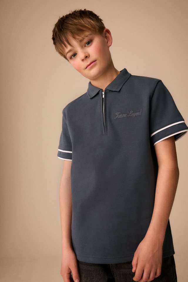 Next Poloshirt Kurzärmeliges Poloshirt aus Jersey (1-tlg)