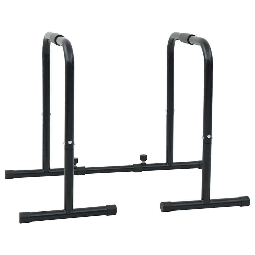 vidaXL Klimmzugstange Dip-Stange Schwarz 116 x 66 x 74,5 cm Pulverbeschichteter Stahl (1-tlg)