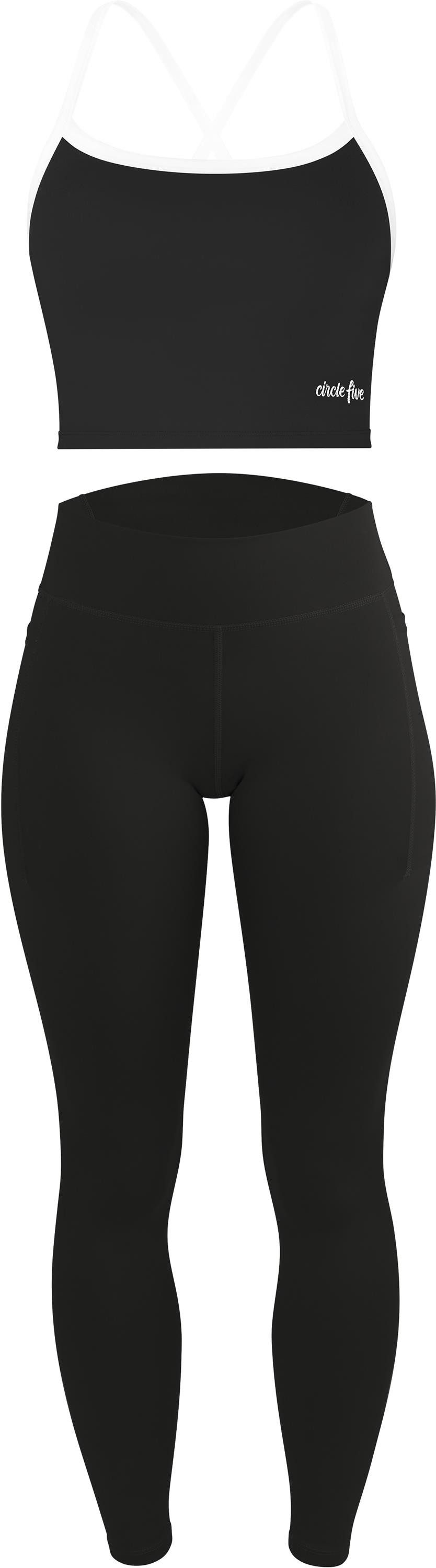 Circle Five Sportanzug, Tank Top und Trainingstights mit zwei Handytaschen im Set.