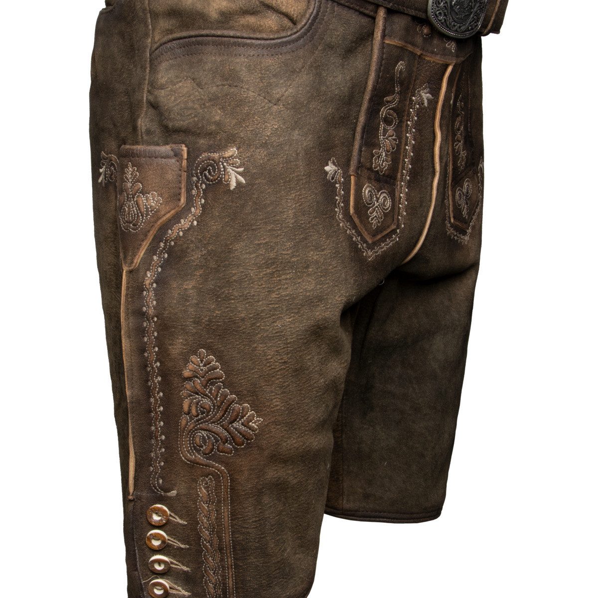 Stockerpoint Trachtenlederhose Georg Herren (1-tlg) Trachtenlederhose, Trachtenhose, Bayerische Lederhose, Oktoberfest