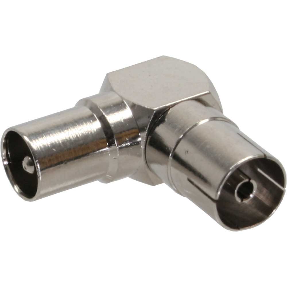 Kabelbinder Antenne Koaxial Verbinder Stecker / Buchse, 90° gewinkelt, Metall