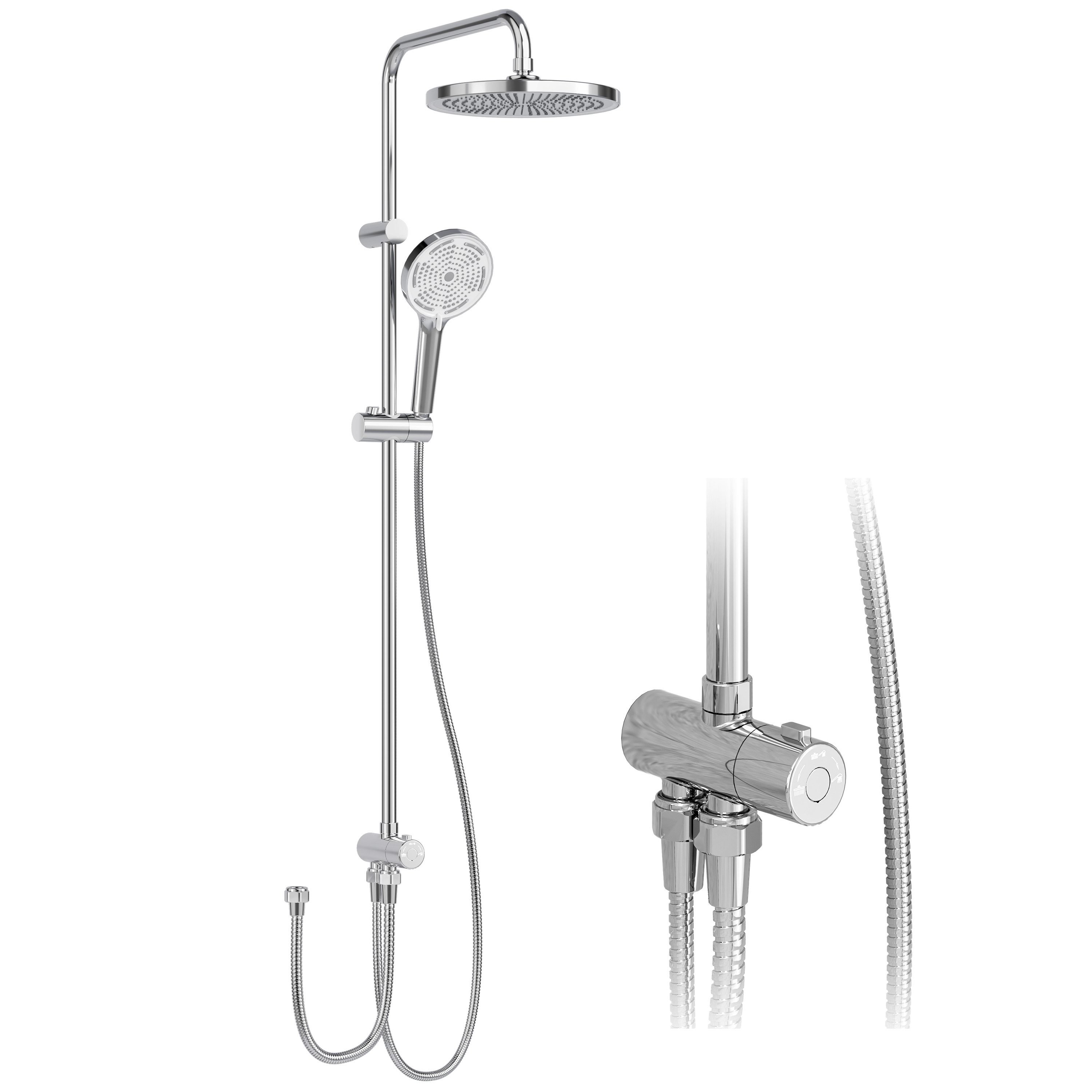 GarveeMore Brausegarnitur Duschsystem Regendusche, Duschset inkl, günstig online kaufen