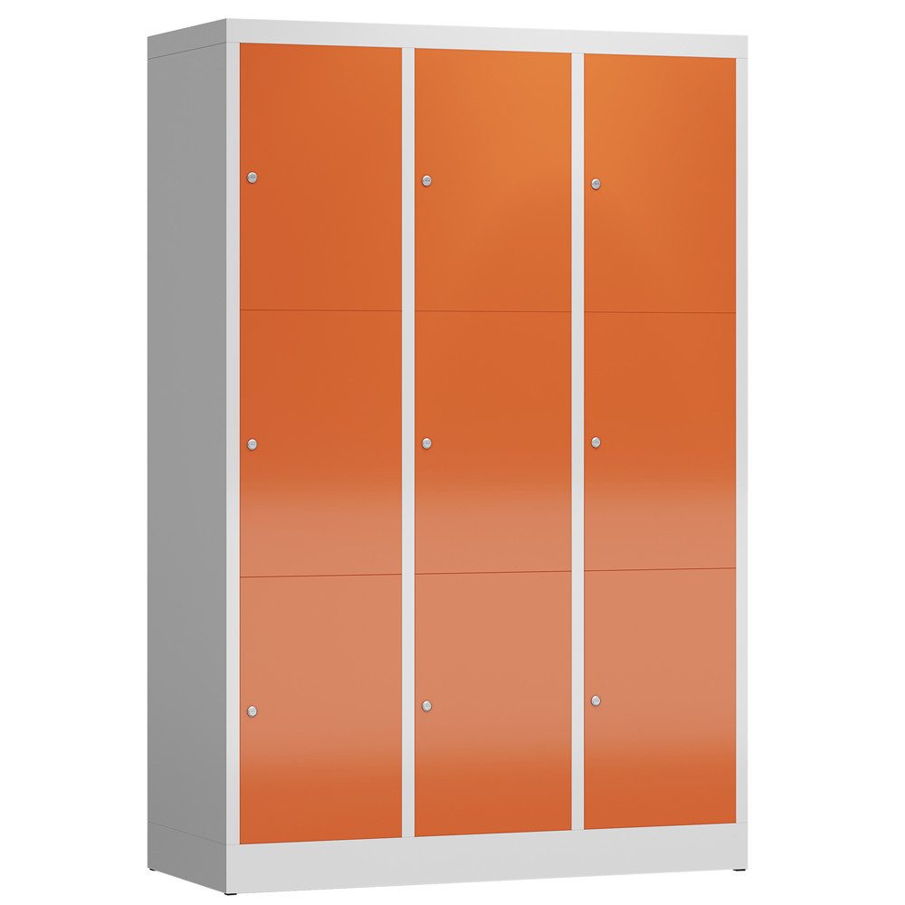 Steelboxx Fächerschrank Schließfachschrank 9 Fächer Spindschrank (1-St) komplett montiert, keine Montage notwendig