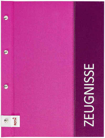 Roth Ideen Organisationsmappe ROTH Zeugnismappe "Spectrum", DIN A4, pink