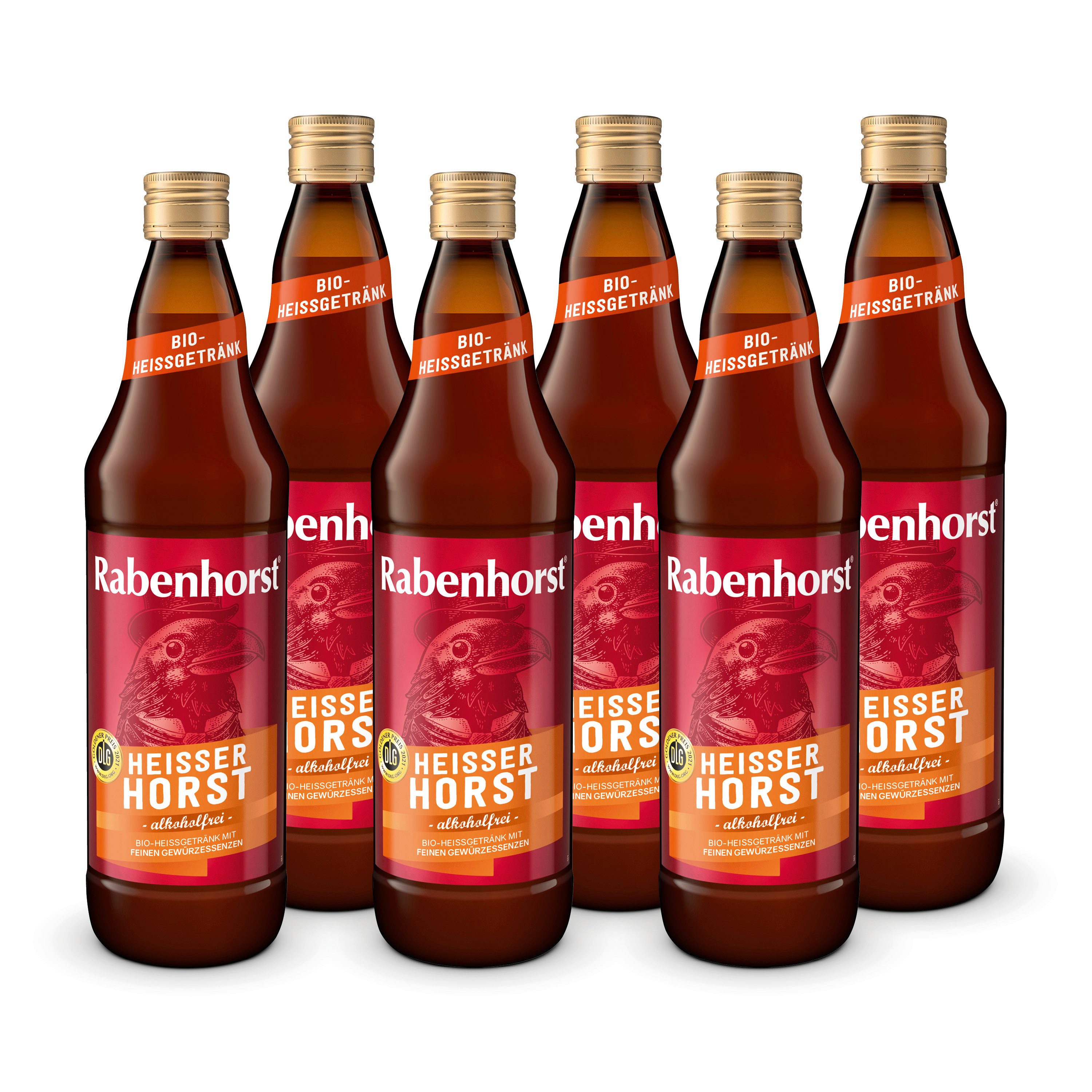 Haus Rabenhorst Saft RABENHORST Heißer Horst BIO 6er Pack (6 x 700 ml), 0,7 l