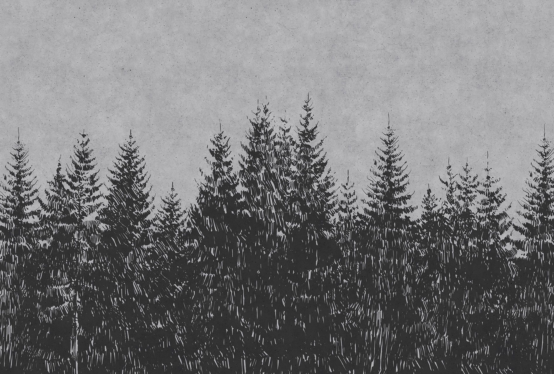 KUNSTLOFT Vliestapete Black Forest 3, leicht glänzend, lichtbeständige Design Tapete