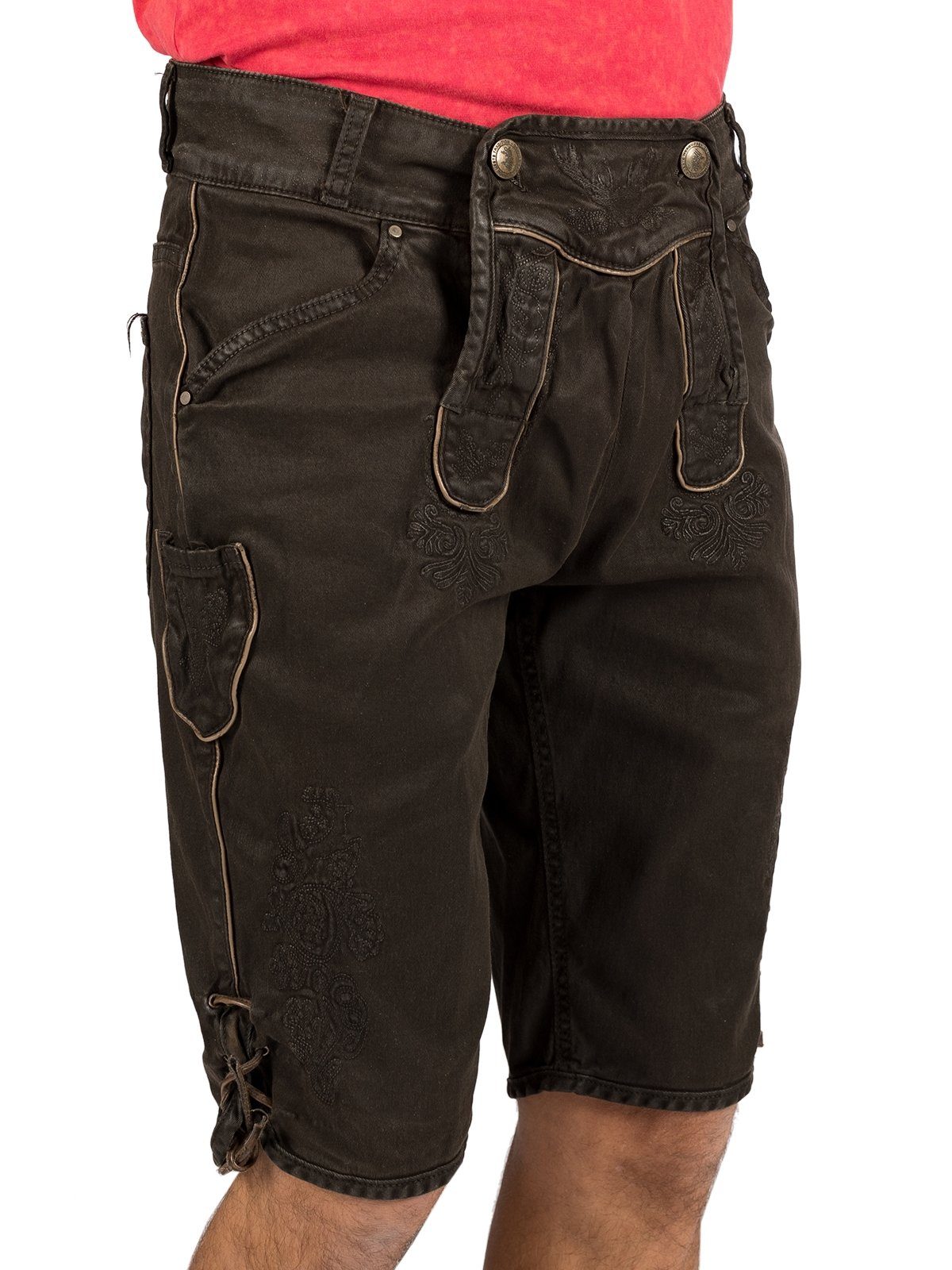 Trachtenhose Trachtenjeans SHORT RALKO Hangowear dunkelbraun