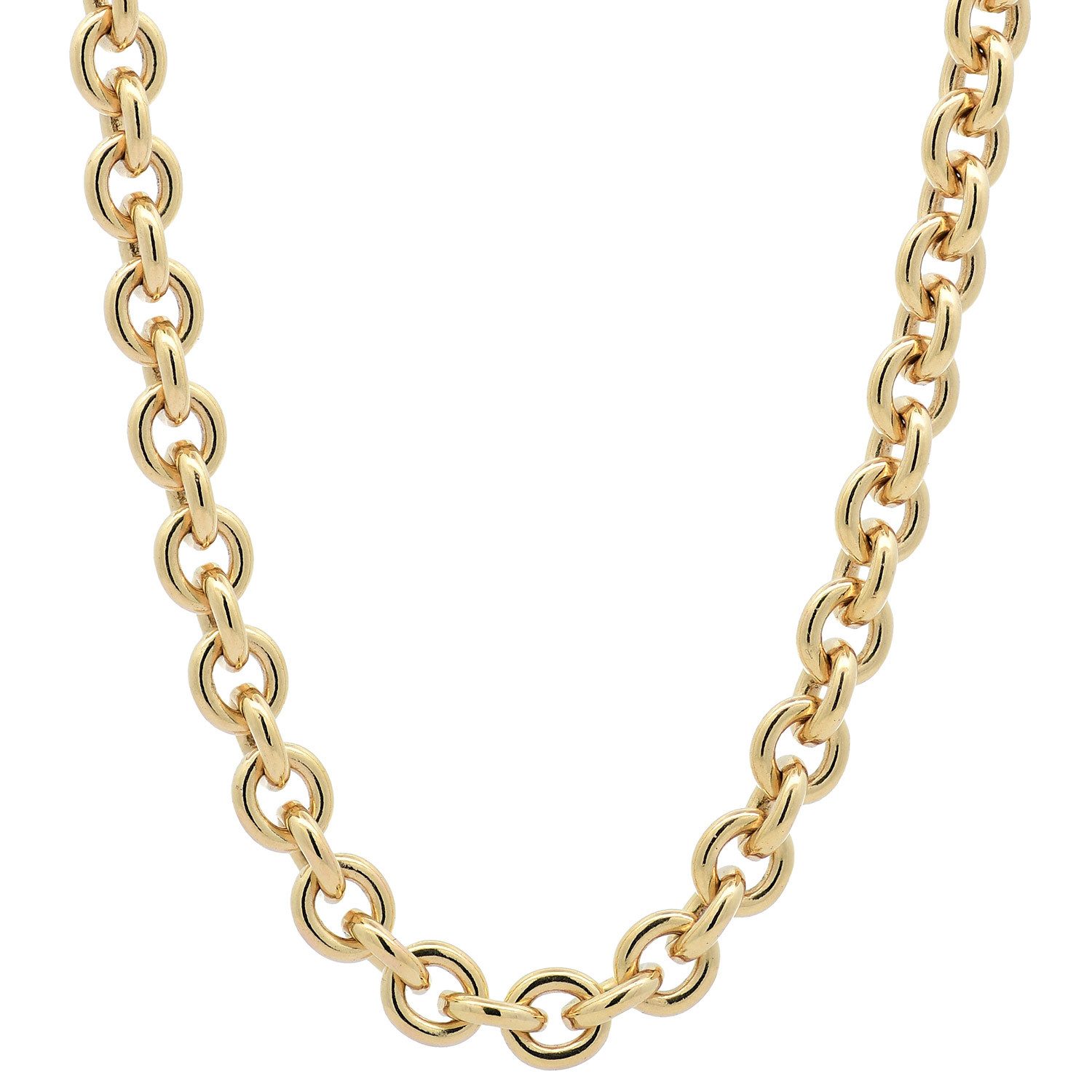 HOPLO Goldkette Goldkette Ankerkette Länge 60cm - Breite 4,0mm - 585-14 Karat Gold, Made in Germany