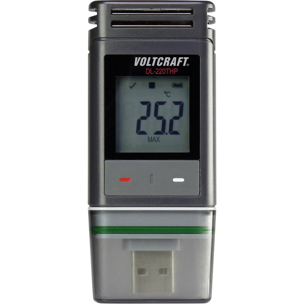 VOLTCRAFT Klimamesser VOLTCRAFT DL-220 THP DL-220THP Temperatur-Datenlogger, Luftfeuchte-Dat, (DL-220THP)