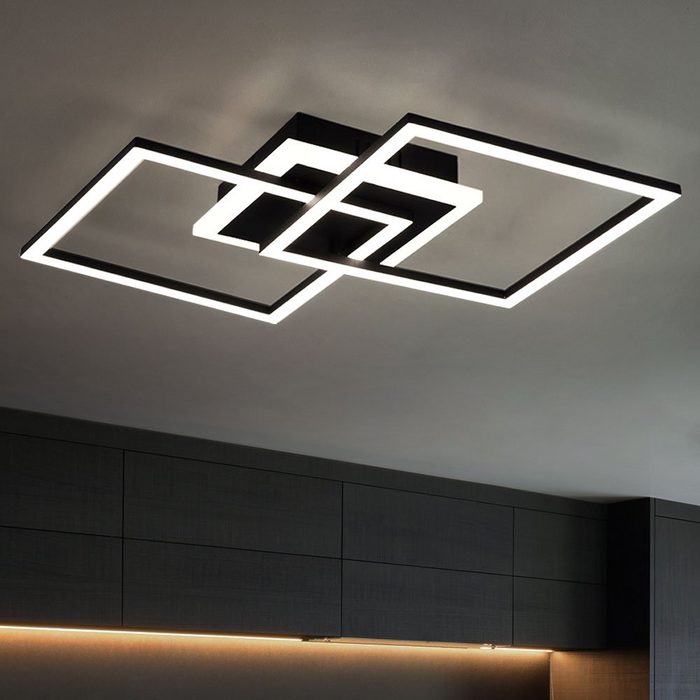 etc-shop LED Deckenleuchte LED-Leuchtmittel fest verbaut Warmweiß Deckenleuchte Designleuchte Deckenlampe Schlafzimmerleuchte