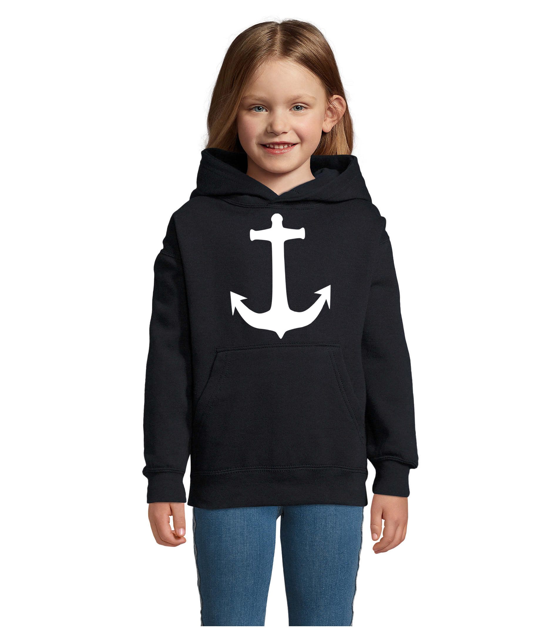 Hoodie Kinder Hoodie Anker Motiv Maritim Freizeit Baumwollmix Komfort