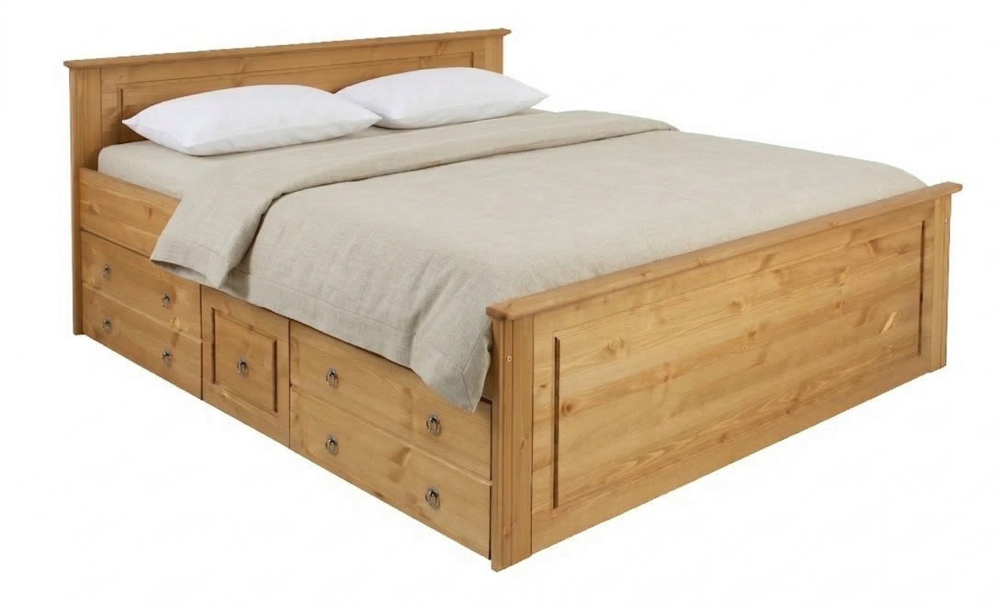 OTTO home Massivholzbett Hugo, FSC® zertifiziert, Landhausstil, zeitlos und edel (auch als Super Sparset inklusive Schubkästen), Stauraumbett, extra belastbar,  – Bild 5 von 5
