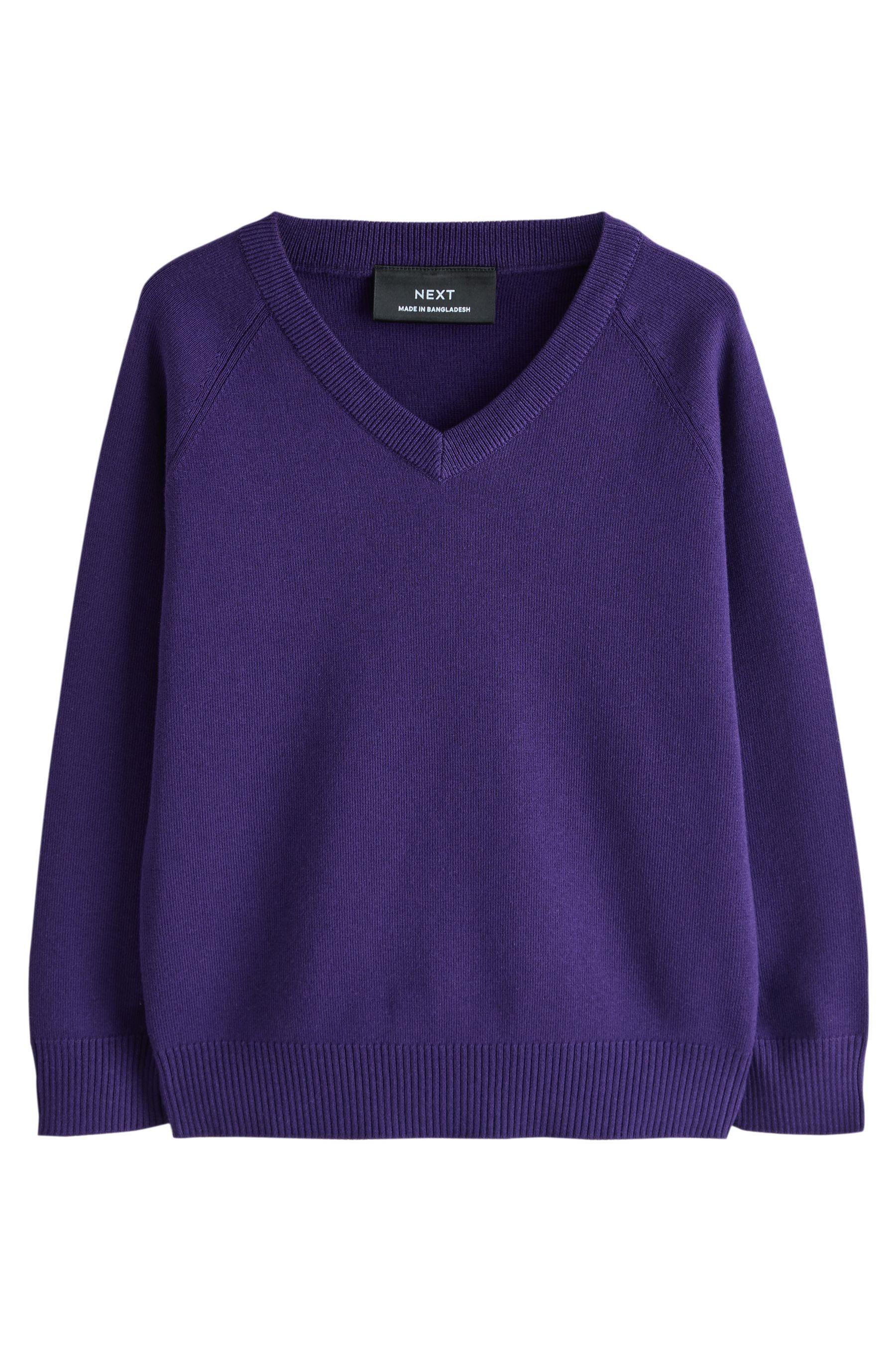 V-Ausschnitt-Pullover Schul-Strickpullover mit V-Ausschnitt