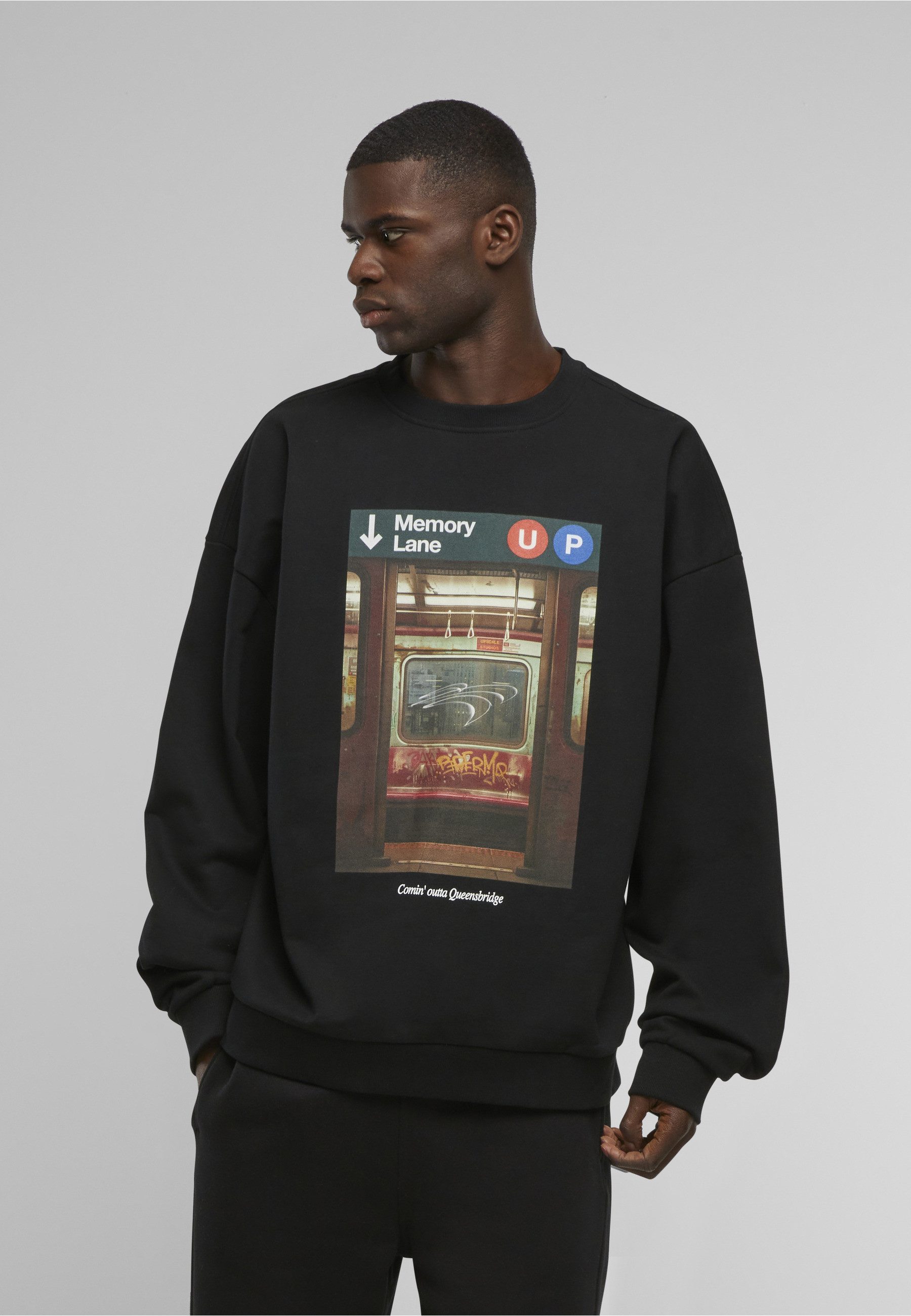 Upscale by Mister Tee T-Shirt Upscale by Mister Tee Memory Lane Oversize Crewneck (1-tlg)