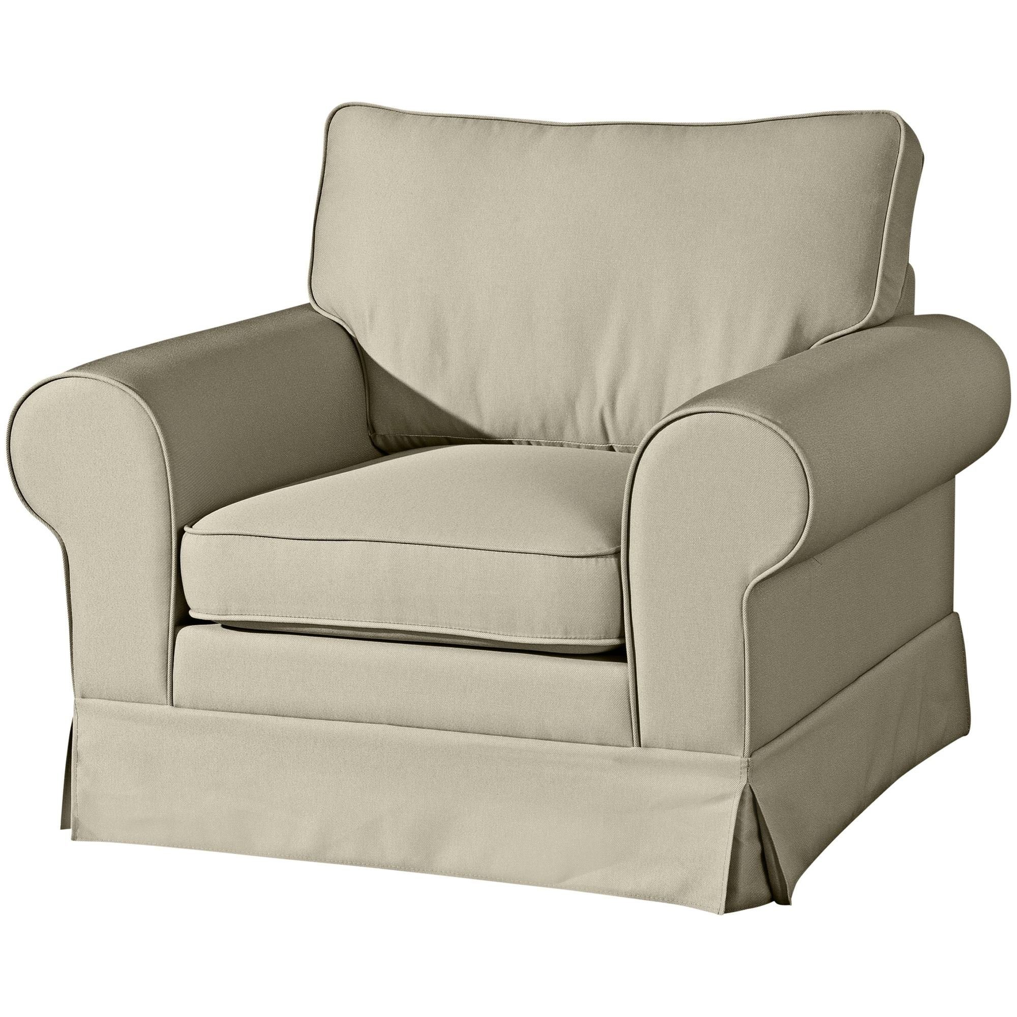 58 aufm Kessel Sessel Sessel Kara Bezug Flachgewebe (Leinenoptik) Kunststoff / beige 21735 (Sparpreis inkl. Kostenlosem Versand, 1-St), hochwertig verarbeitet,bequemer Sitz