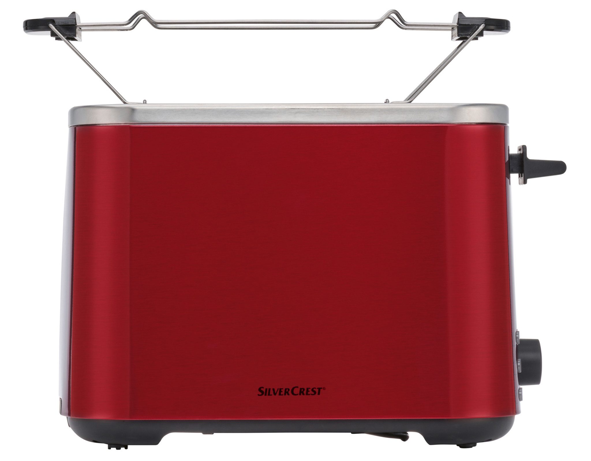SilverCrest Akku-Astschere Doppelschlitz-Toaster Brotröster STE 850 E1 Edelstahl rot