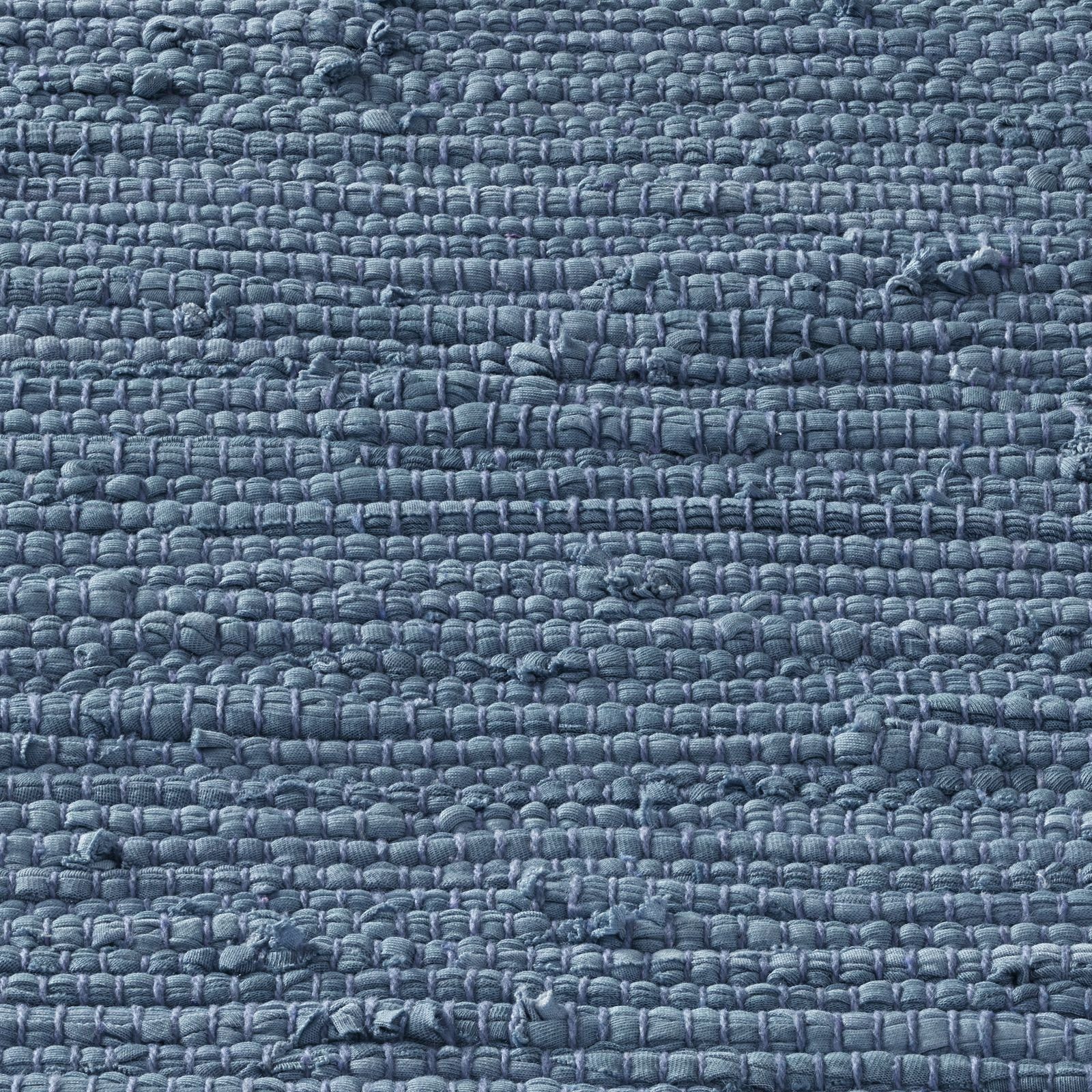 Teppich Sylt mit Schlafzimmer Fransen, Höhe: TaraCarpet TaraCarpet, rechteckig, Flickenteppich blau Wohnzimmer 060x120 Küchenteppich nachhaltig mm, 5