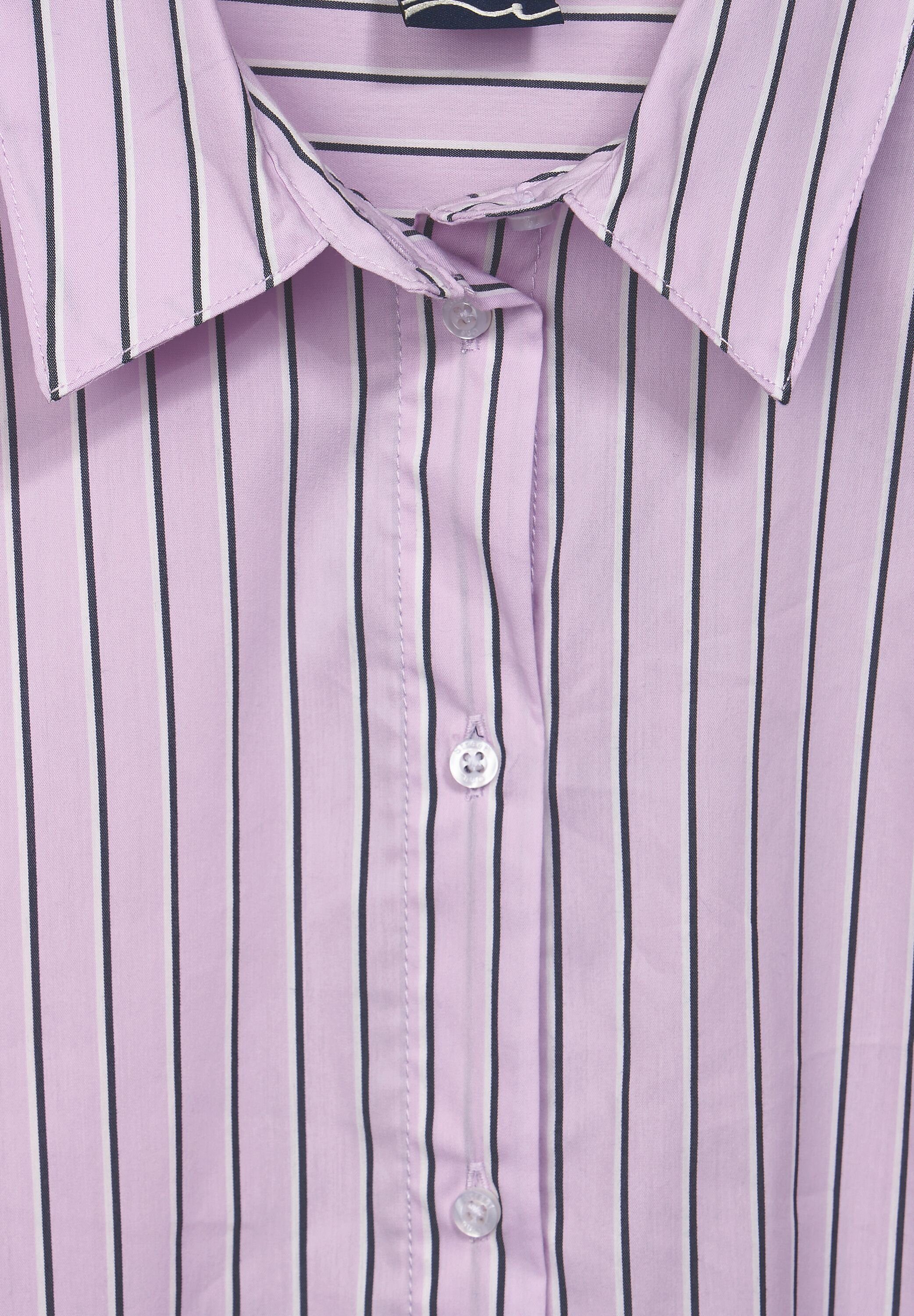 STREET ONE Office soft office Streifenbluse blouse QR Longbluse Striped LTD pure lilac Streifenmuster