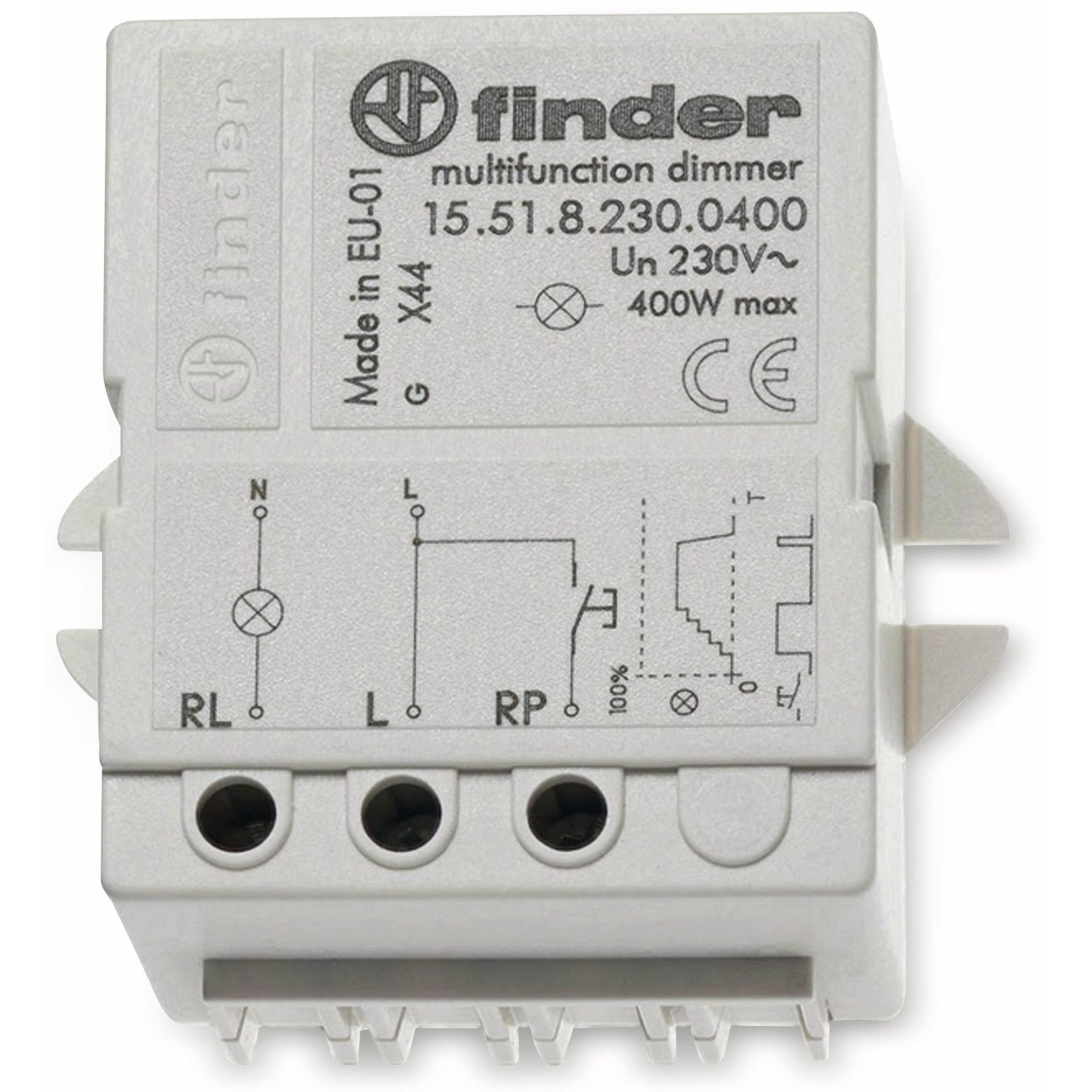 finder Drehdimmer FINDER Stromstoß-Schalter 15.51.8.230.0400, 230 V, + Dimmer