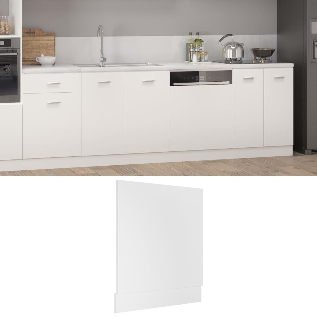 vidaXL Unterschrank NA Geschirrspülerblende Weiß 59,5x3x67 cm Spanplatte