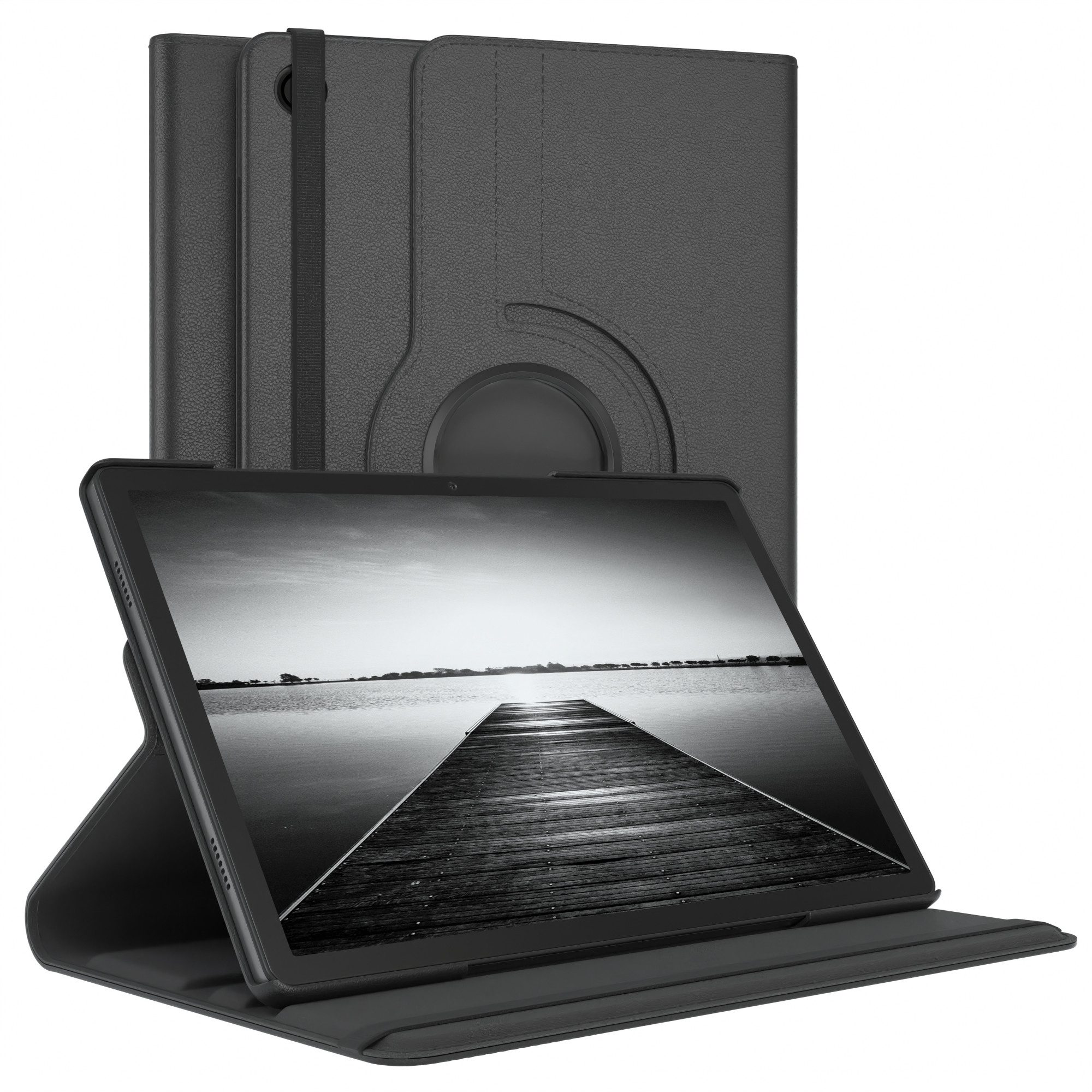 EAZY CASE Tablet-Hülle Rotation Case für Galaxy Tab A9 Plus Rotationcase 11 Zoll, Hülle 360° drehbar mit Standfunktion Etui Anti-Kratz Tasche Schwarz
