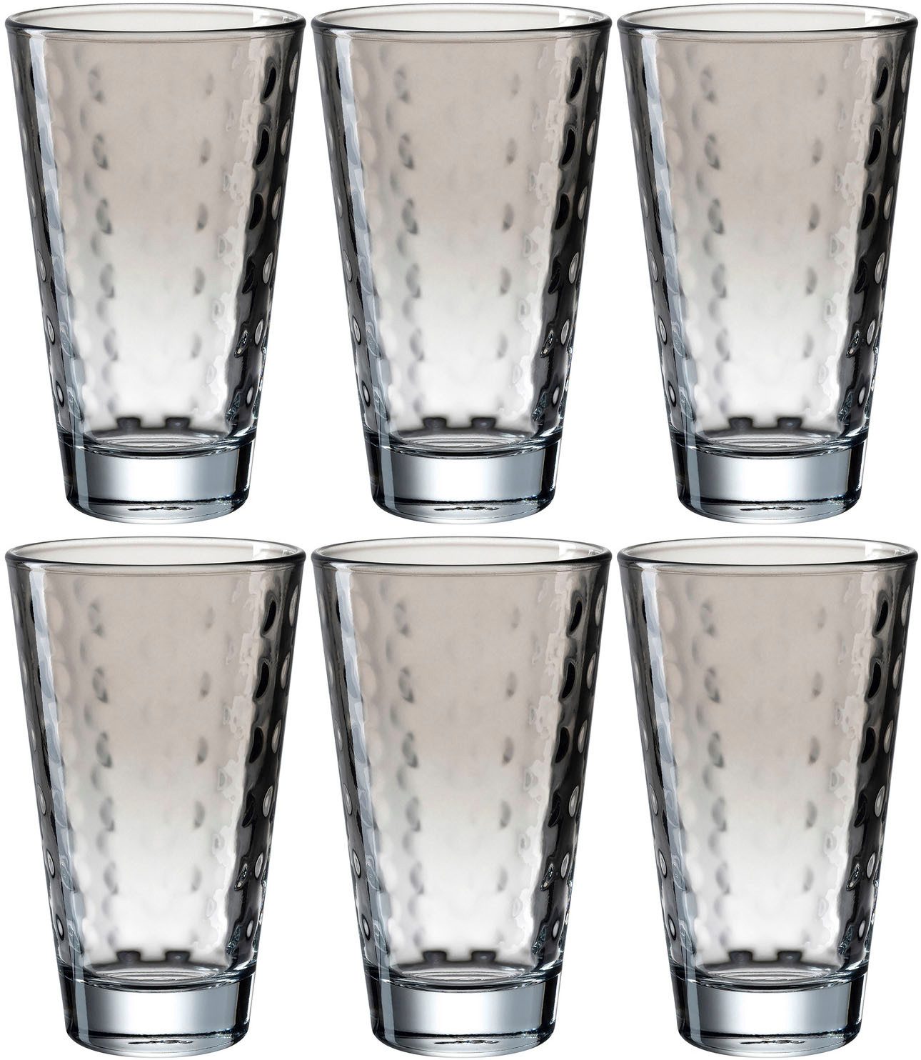 LEONARDO Longdrinkglas OPTIC, Glas, 300 ml, 6-teilig