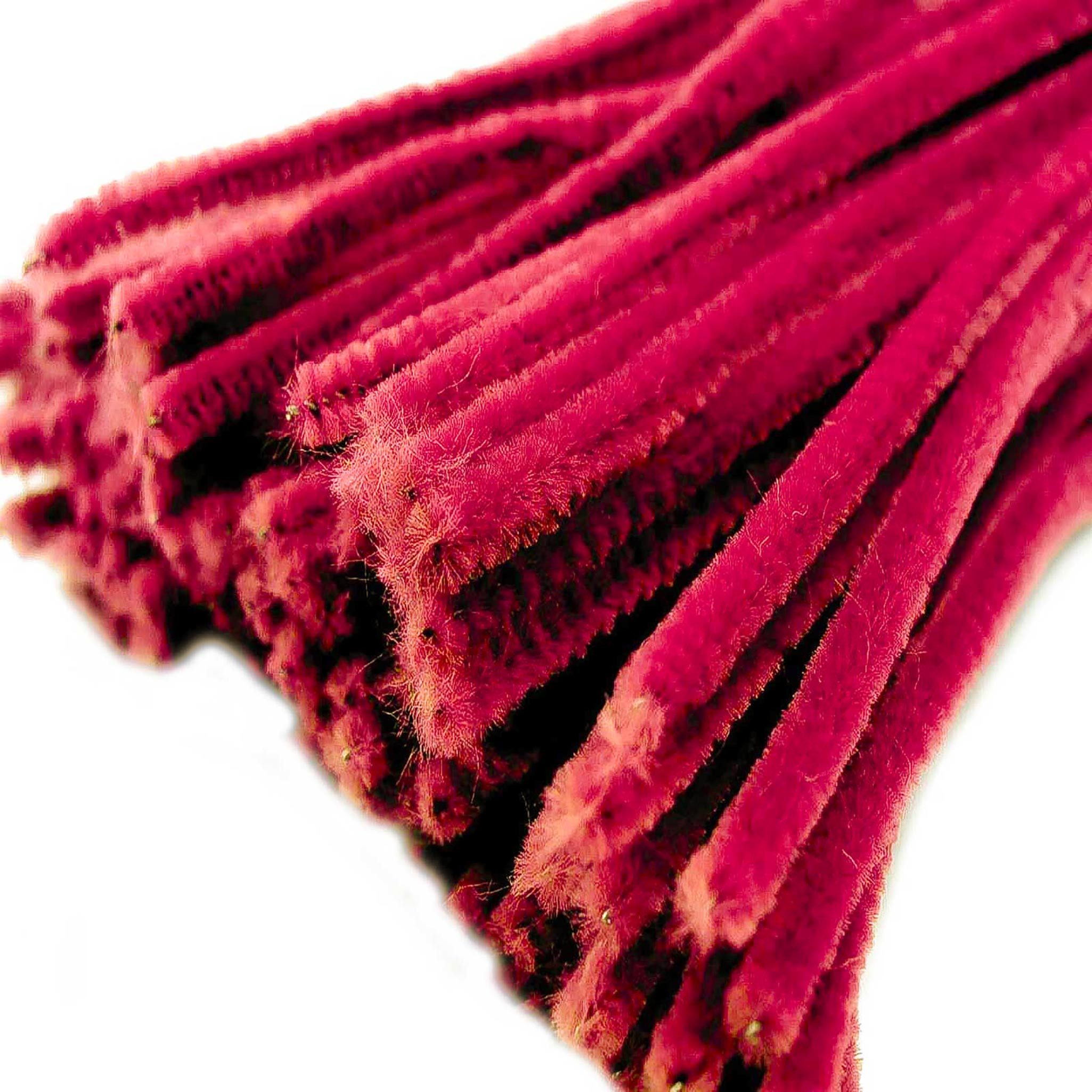 maDDma Basteldraht 20 Draht Pfeifenreiniger 6 mm Länge 30cm CHENILLE Farbe wählbar, fuchsia