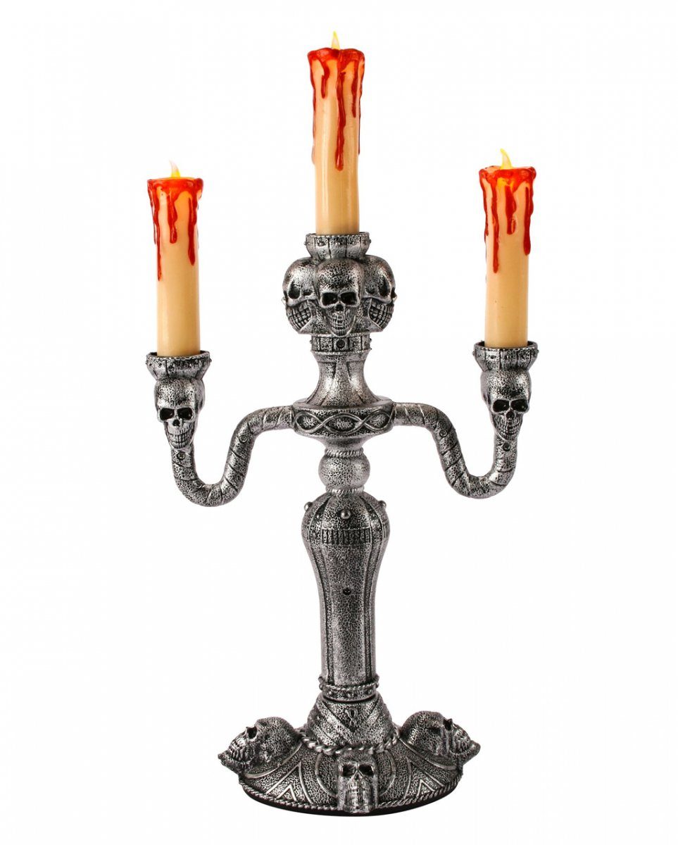 Dekofigur Horror-Shop Kerzenständer LED mit Kerzen