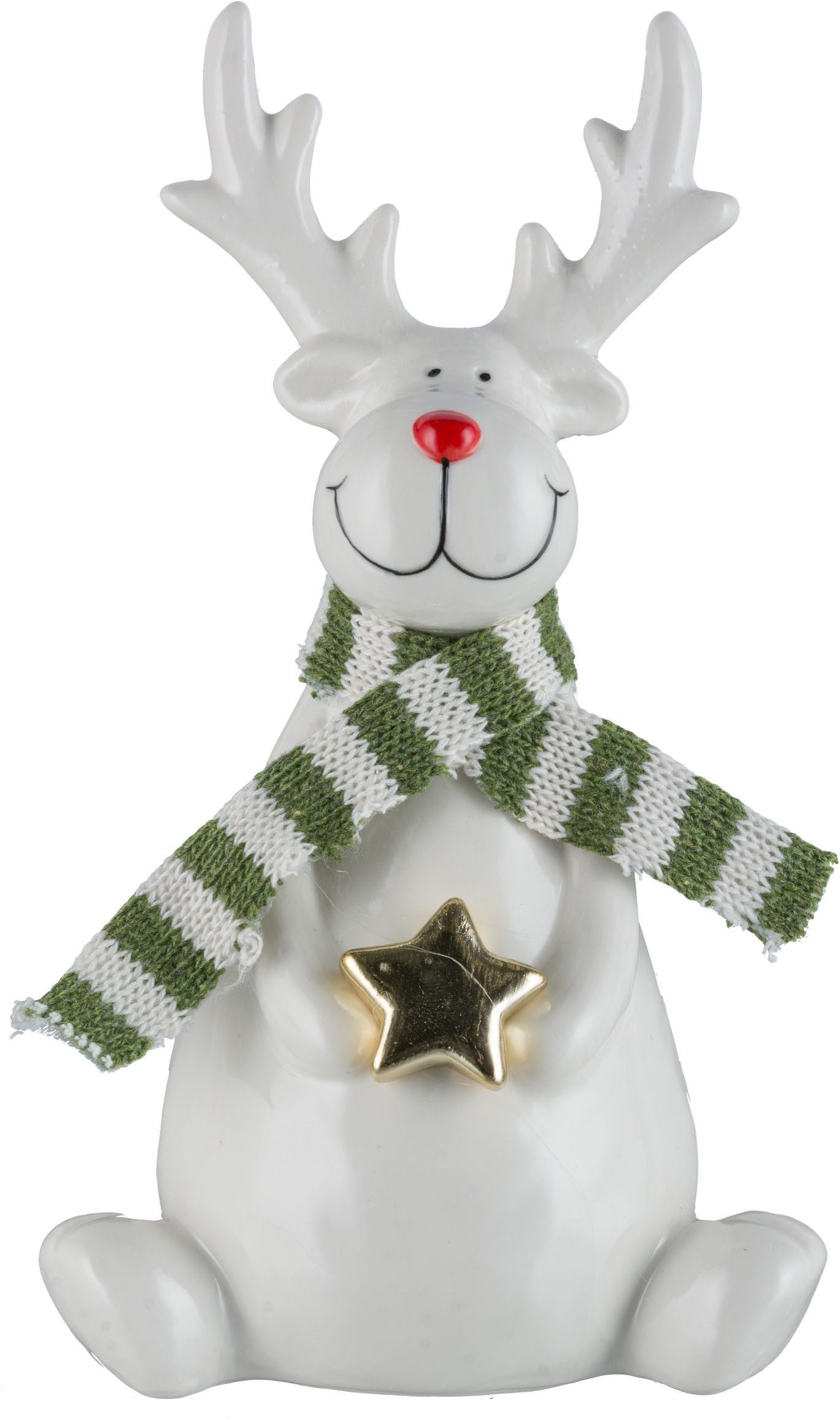 Creativ home Weihnachtsfigur Hirsch (1 St), mit Schal