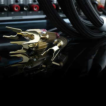 Oehlbach Fusion Four.4 High End Lautsprecherkabel-Set Bi-Amping Audio-Kabel, 4 x Kabelschuh, 4 x Kabelschuh (200 cm)