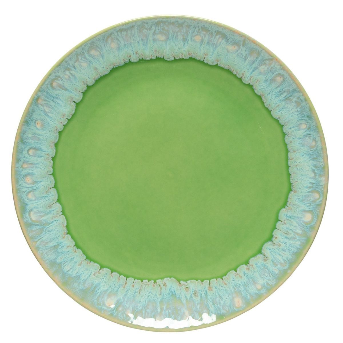 Costa Nova Teller Taormina Lime Green, Speiseteller, 27 cm, Casafina, (1 St), Hohe Brenntemperaturen, porenfrei hygienisch, wärmeschockbeständig