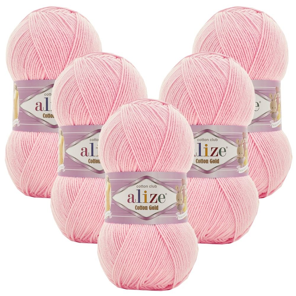 Alize 5 x ALIZE Cotton Gold Häkelwolle, 330 m, Handstrickgarn,Premium Wolle, Amigurumi
