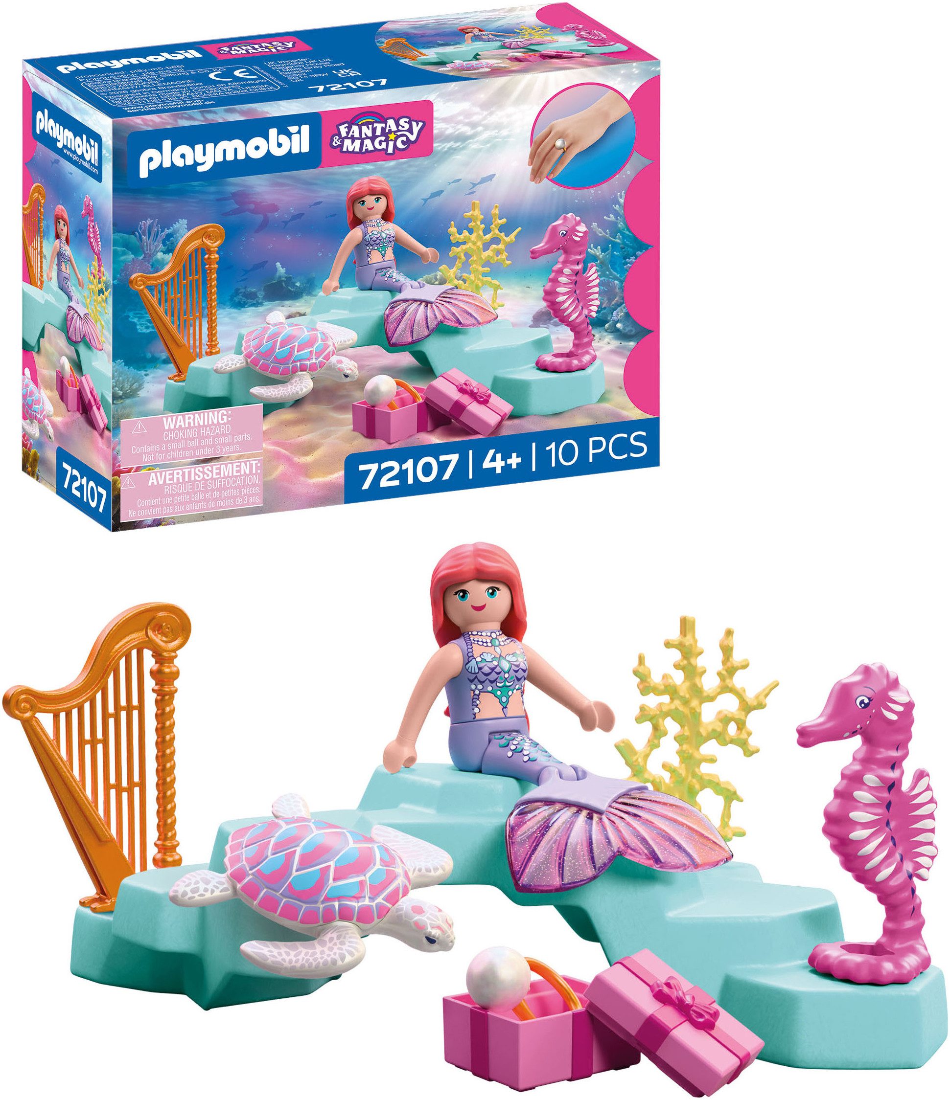 Playmobil® Meerjungfrau mit Geschenk (72107), Fantasy & Magic Konstruktions-Spielset, (10 St)
