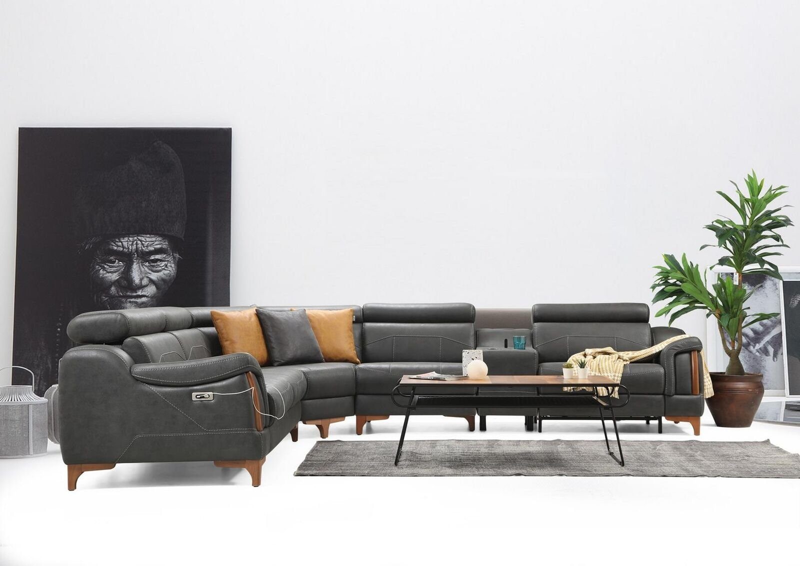 JVmoebel L-Form Made Neu Luxus in Ecksofa Teile, Modern, Designer Ecksofa Europa 6 Möbel Sofa Wohnzimmer