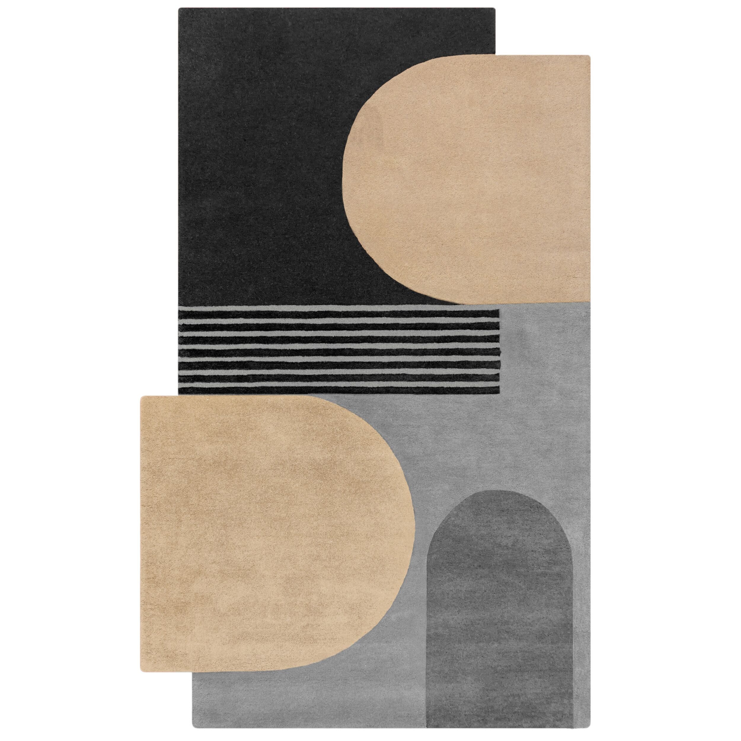KADIMA DESIGN Wollteppich handgetuftet, abstrakt, 100 % Wolle Teppich, rutschfest, modern, Rechteckig, Höhe: 10 mm