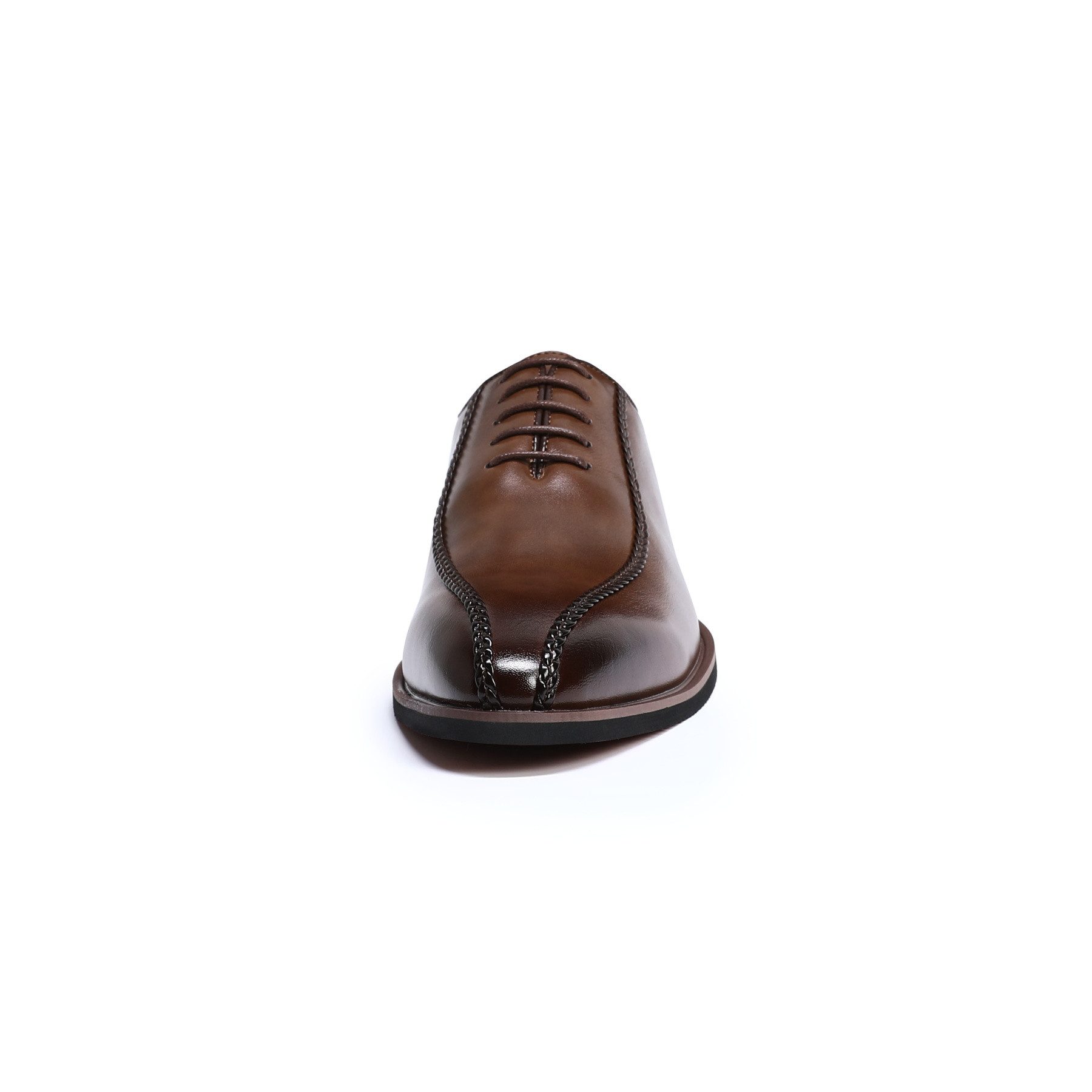 Allthemen Schnürschuh Herren Business-Schnürschuhe Elegant mit Edler Flechtnaht – Bild 5 von 5