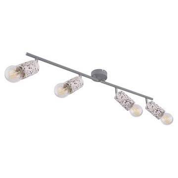 etc-shop LED Deckenleuchte, Leuchtmittel nicht inklusive, Deckenlampe 4 Strahler Wohnraum Deckenleuchte mit beweglichen Spots